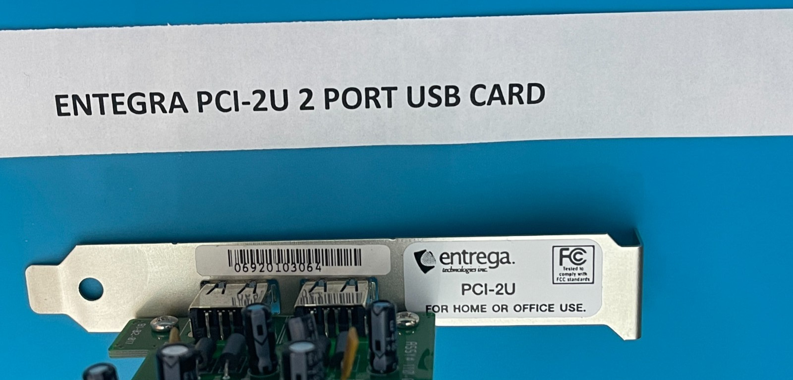 ENTEGRA PCI-2U 2 PORT USB CARD PCI PREOWNED SEE DESCRIPTION
