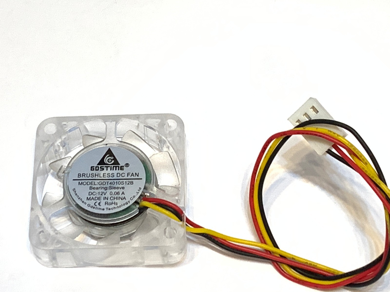 4 Pieces Blue LED mini 12V 4010 40x40x10mm DC Cooling Fan micro brushless A15