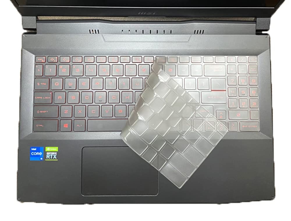 Keyboard Skin Compatible for 2025-2023 MSI Vector 17.3 inches, Clear GF66