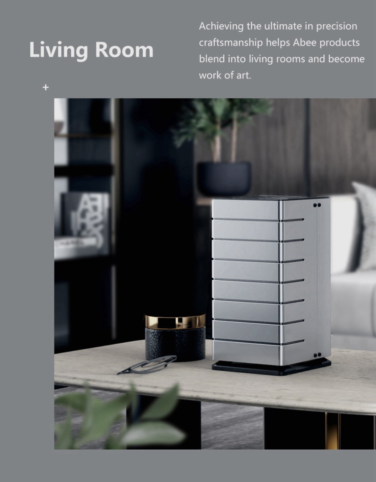 Abee AS Enclosure RS07 Mini-ITX Aluminum Computer Case With Aluminum Frame