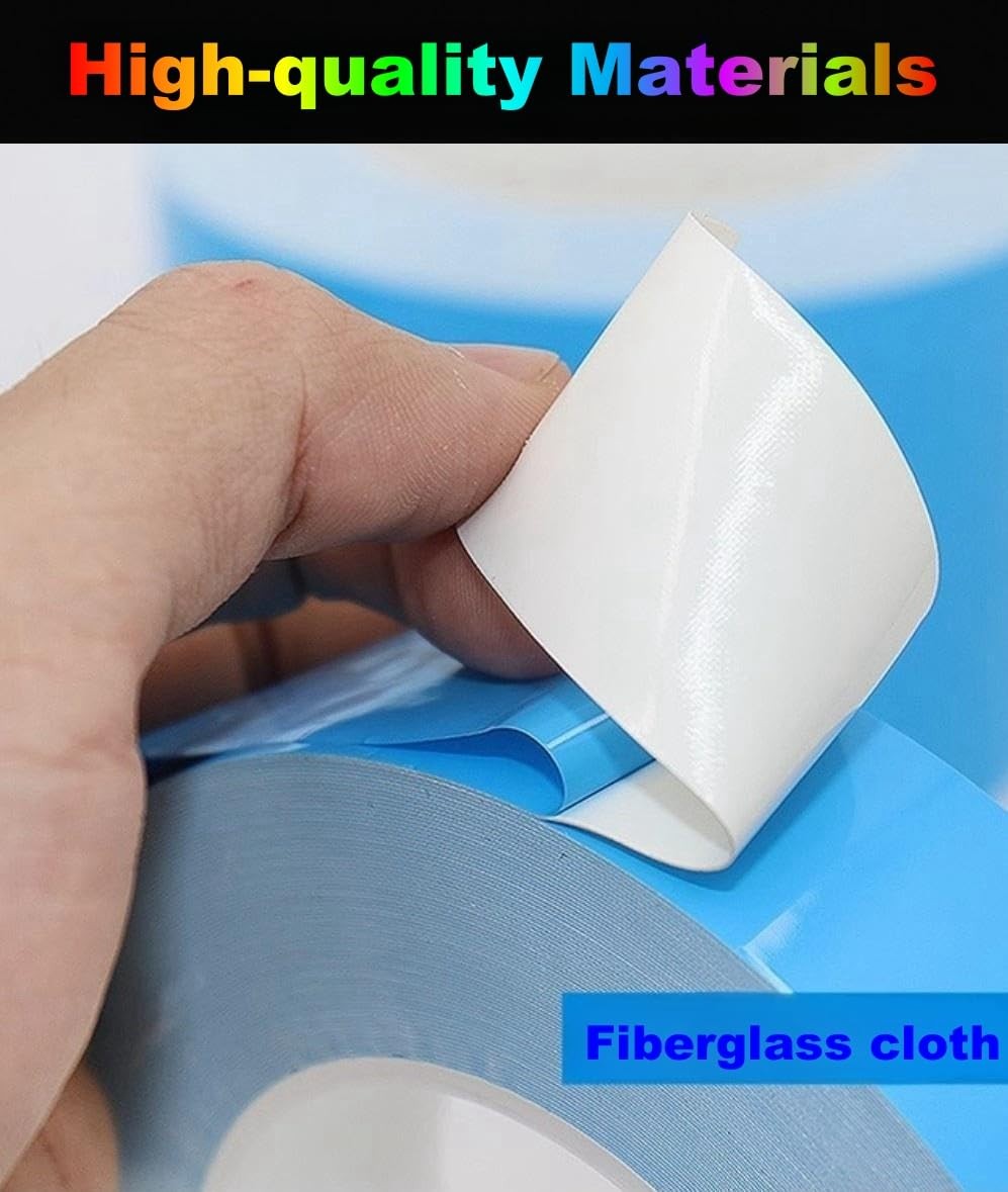 Double Sided Tape 1inch x 66Feet Thermal Heavy x 66 Feet, Blue