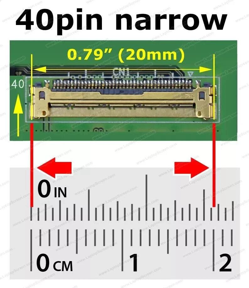 B116XAK01.0 Replacement LCD Display Touch Screen 11.6″ 1366 x 768 NARROW 40 PINS