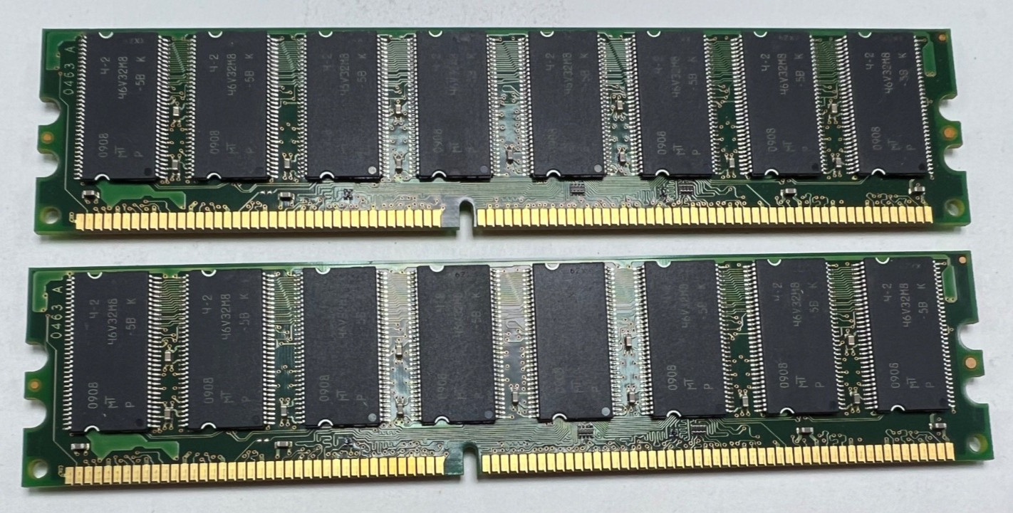 CRUCIAL RAM 1GB (2X512MB) DDR 333 CL2.5 Memory PC2700U-25331-Z