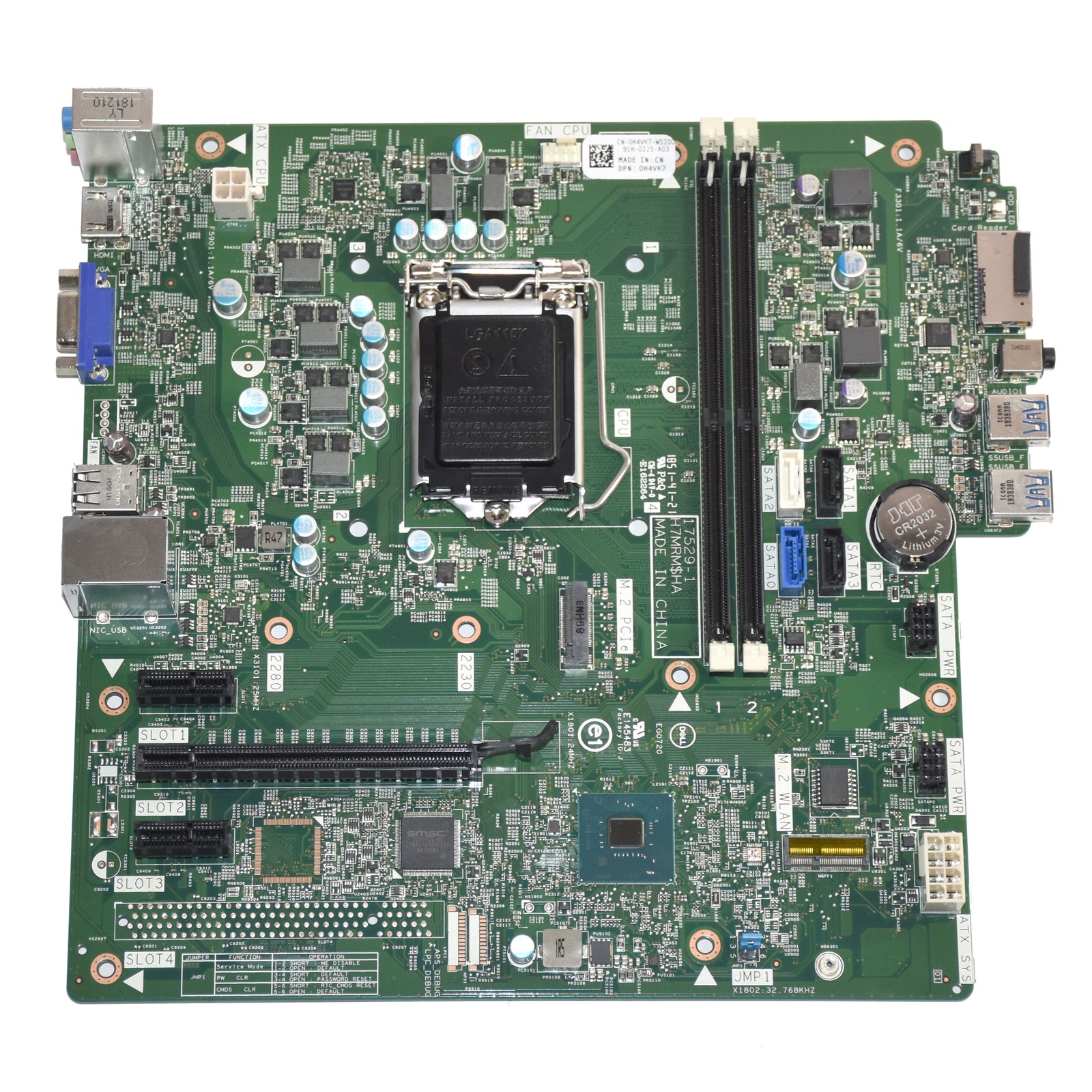 Dell Inspiron 3670 Desktop Motherboard Chipset B360 Socket LGA1151 DDR4 H4VK7