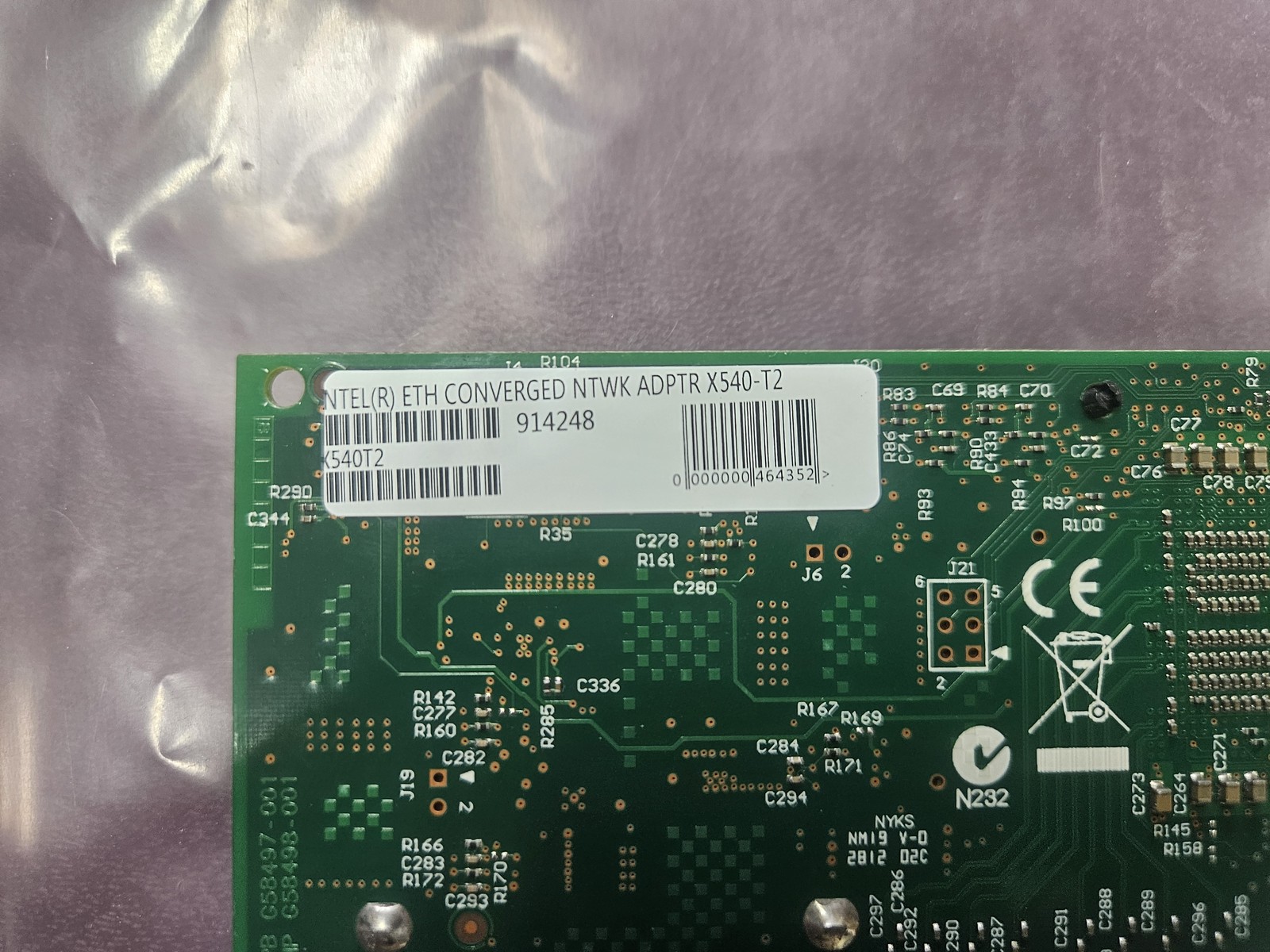 Genuine Intel X540-T2 Dual Port 10GbE RJ45 PCIe Network Adapter