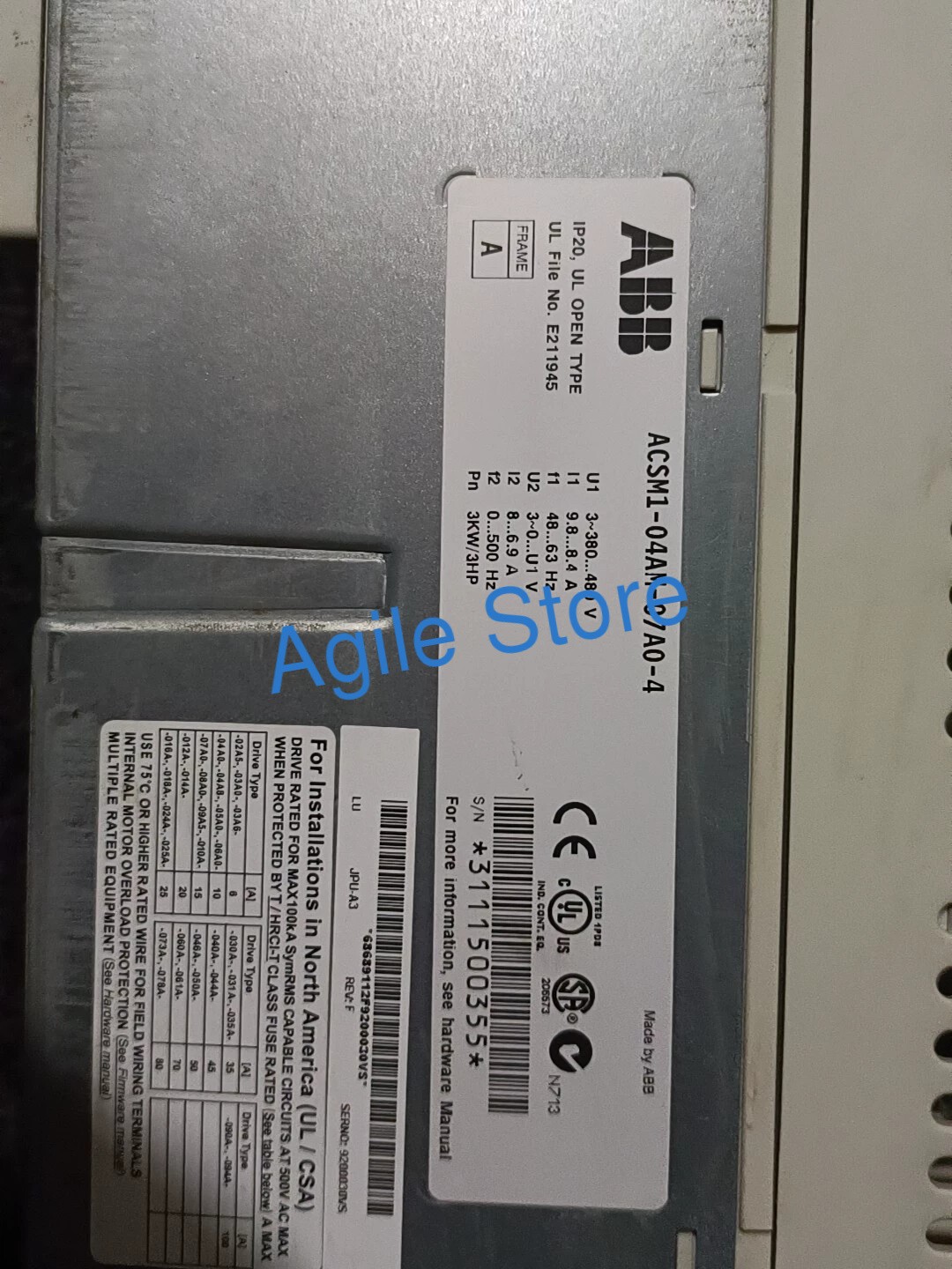 ACSM1-04AM-07A0-4 Test OK (6-month warranty)