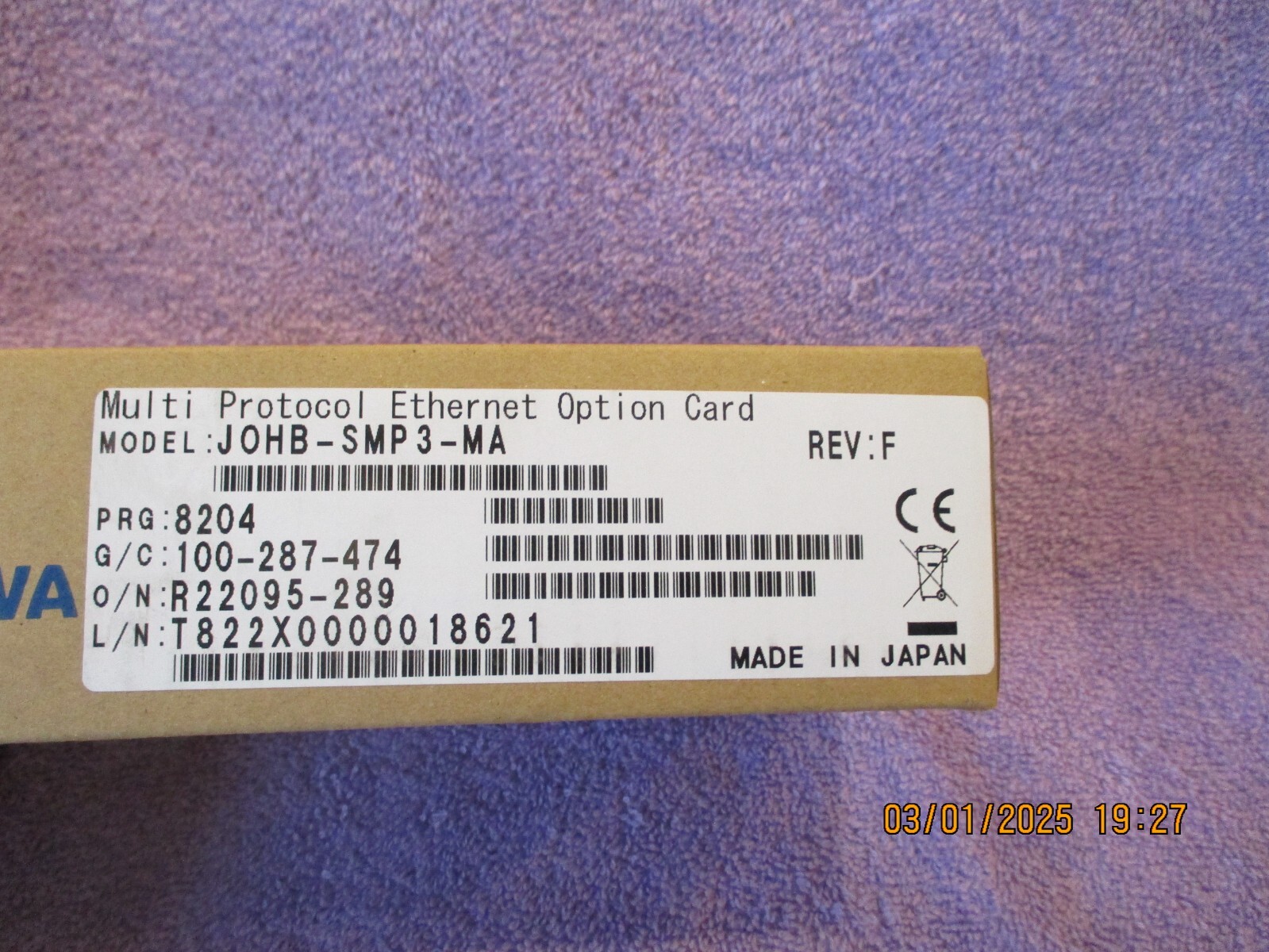 YASKANA # JOHB-SMP3-MA BRAND NEW MULITI PROTOCOL ETHERNET OPTION CARD FREE SHIP