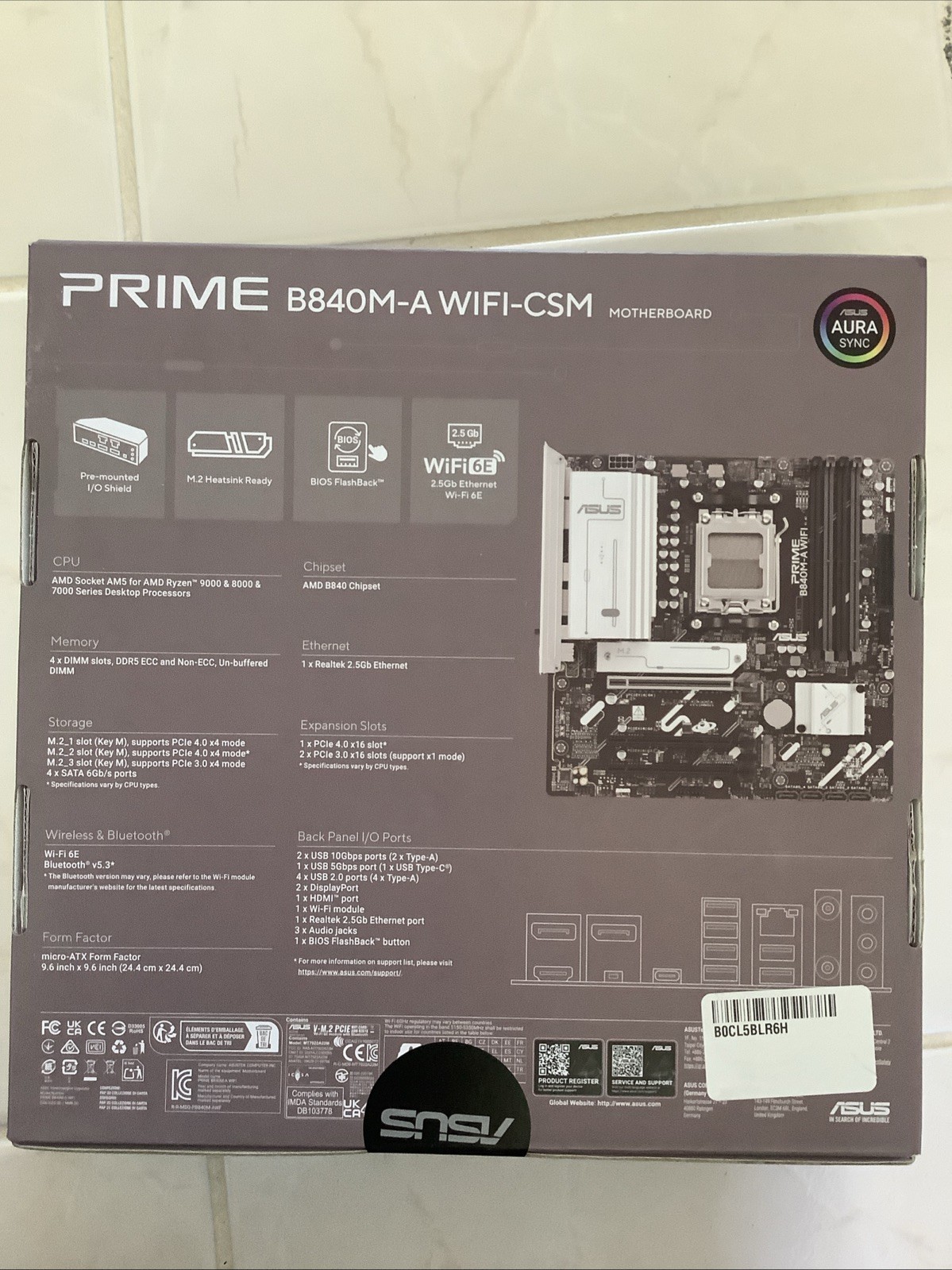 Asus Prime B840M-A WIFI-CSM Gaming Desktop Motherboard PRIME B840M-A WIFI-CSM
