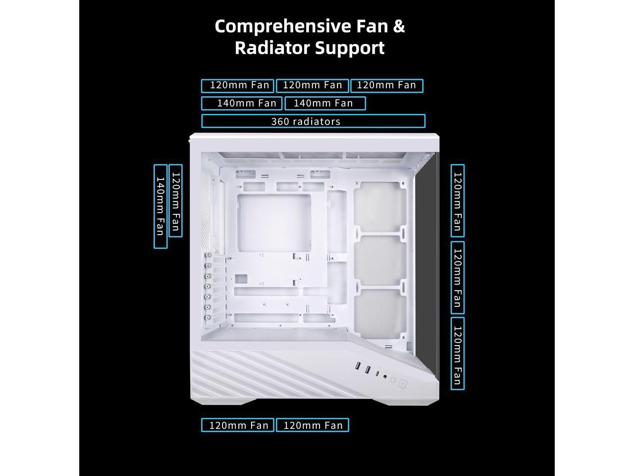 Lian Li V100 ATX Mid-Tower PC Case, 4 x 120mm ARGB PWM Fans Pre-Installed, LED