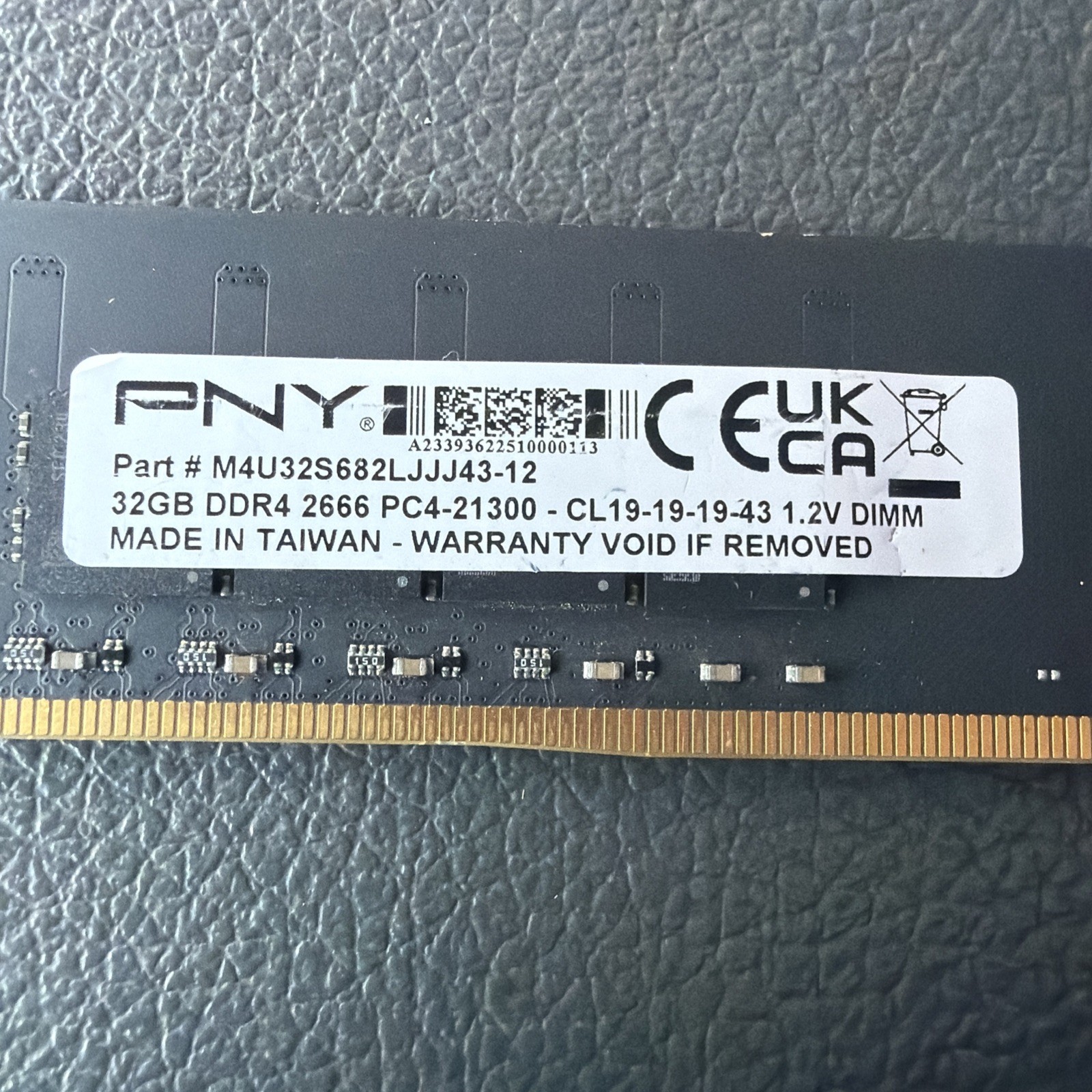 PNY Performance 32GB DDR4 DRAM 2666MHz (PC4-21300) CL19 Computer Memory