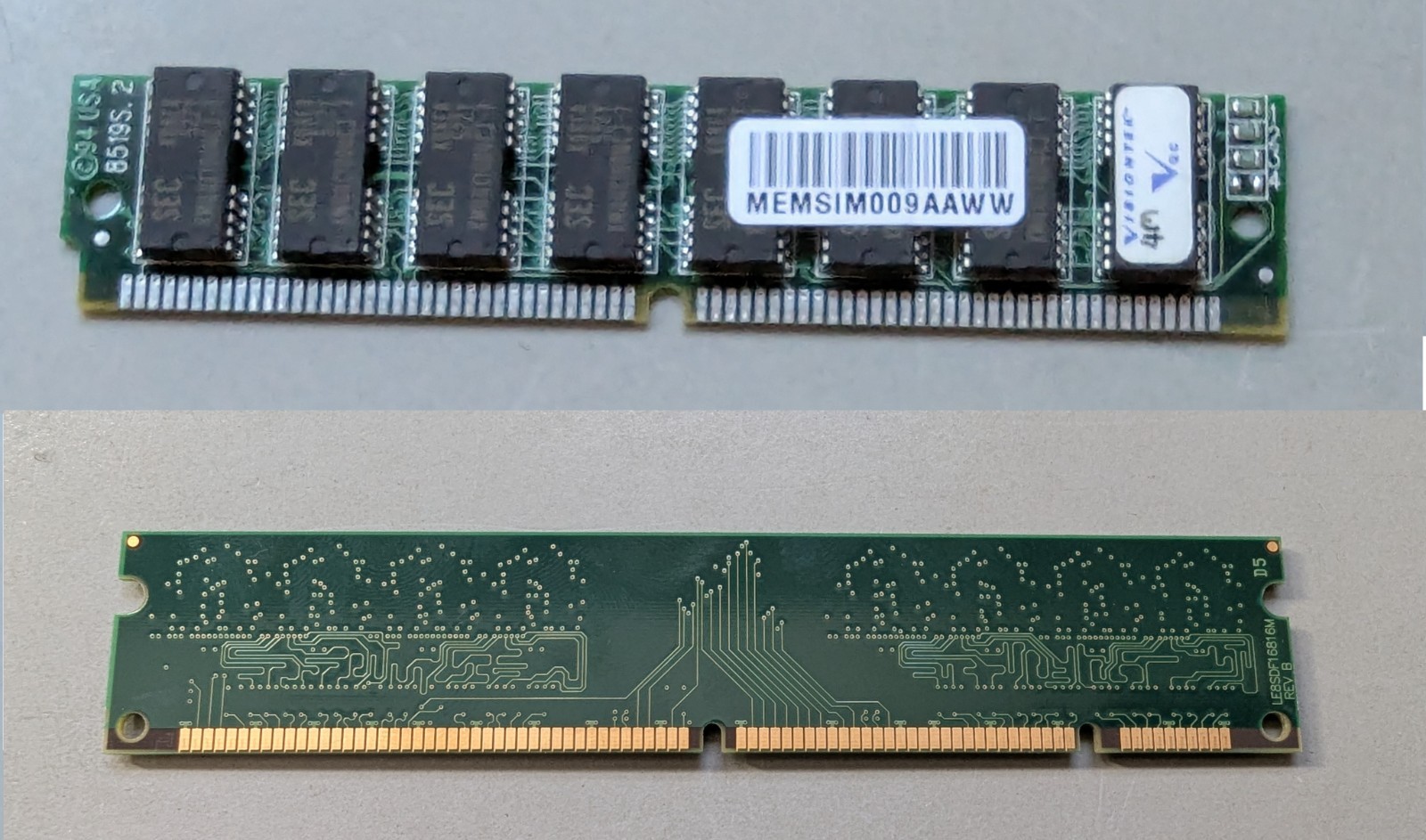 Vintage Computer Memory Sticks SIMM DIMM SODIMM EDO SDRAM ECC NON-ECC GOLD