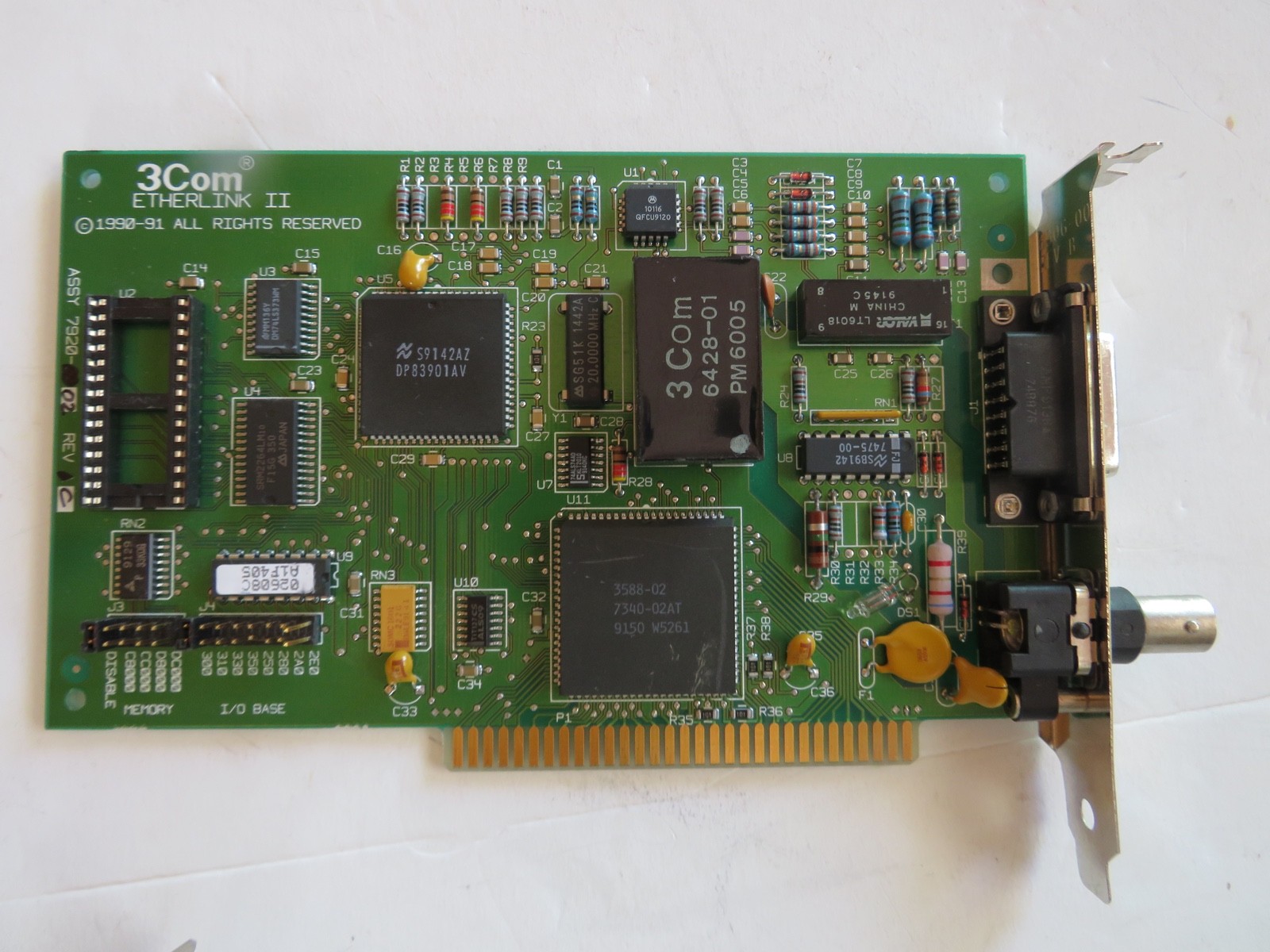 Network Card 3Com Etherlink III 3C509B-C Combo 10Mbps