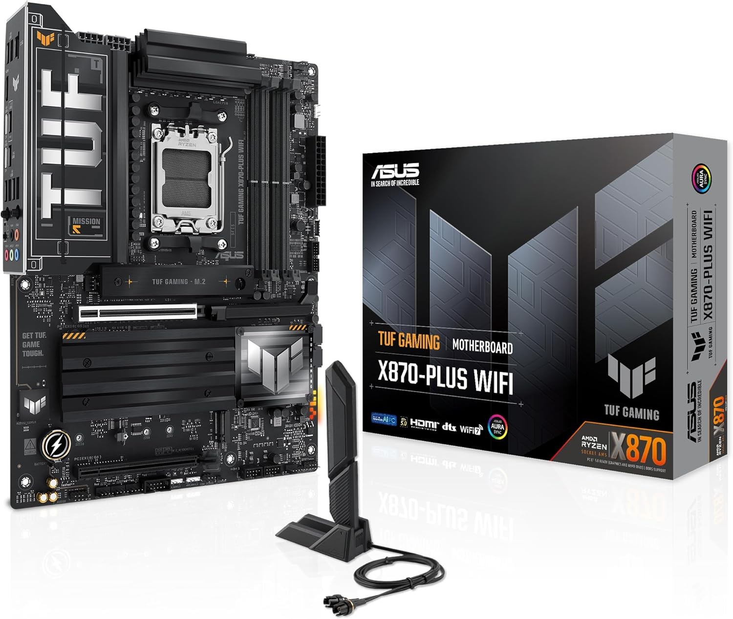 ASUS TUF Gaming X870-PLUS WiFi AMD AM5 X870 DDR5 PCIE 5.0 ATX gaming Motherboard