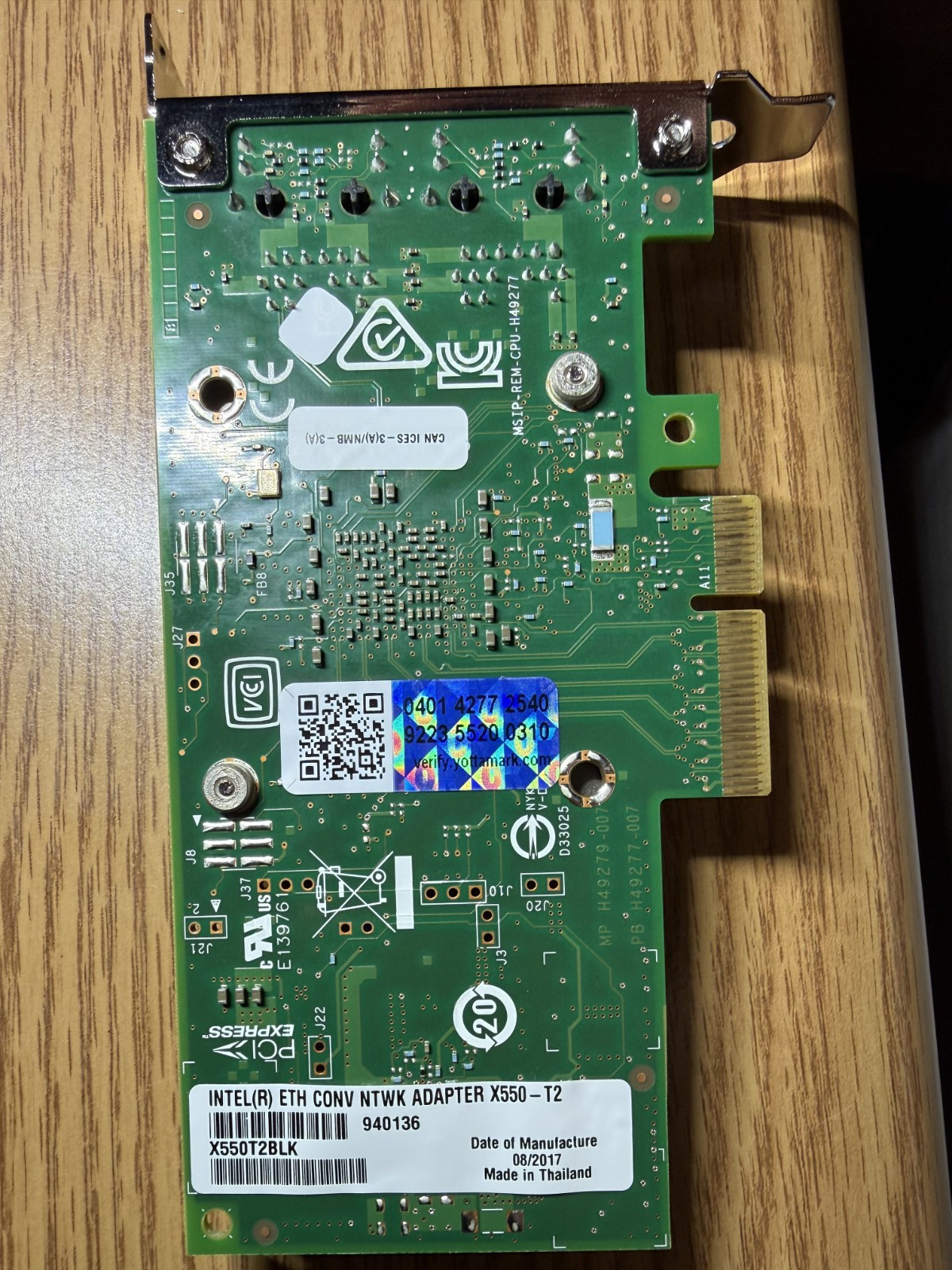 Intel X550-T2 Network Card 10Gb PCIe 3.0 x8 10GB Ethernet RJ45 Server NIC