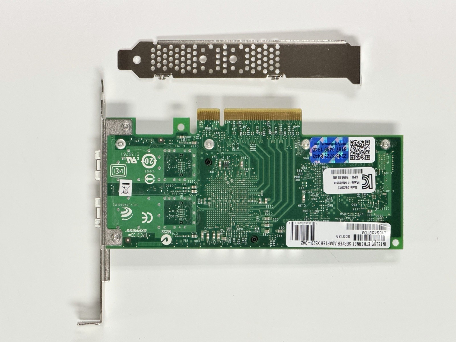 GENUINE INTEL X520-DA2 E10G42BTDA 10Gb Dual Port Ethernet Server Adapter