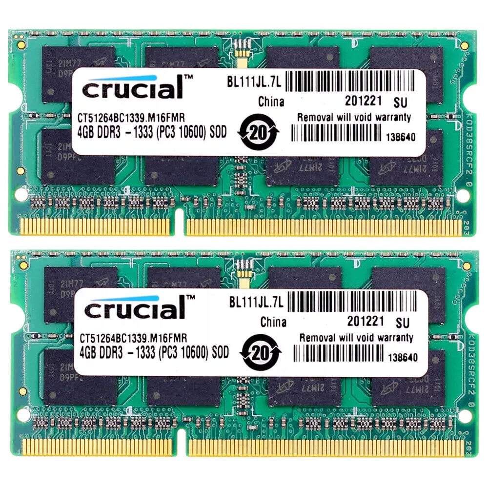 8GB (2x 4GB Kit) Dell Latitude E6410 E6510 E6520 DDR3 Laptop RAM Memory