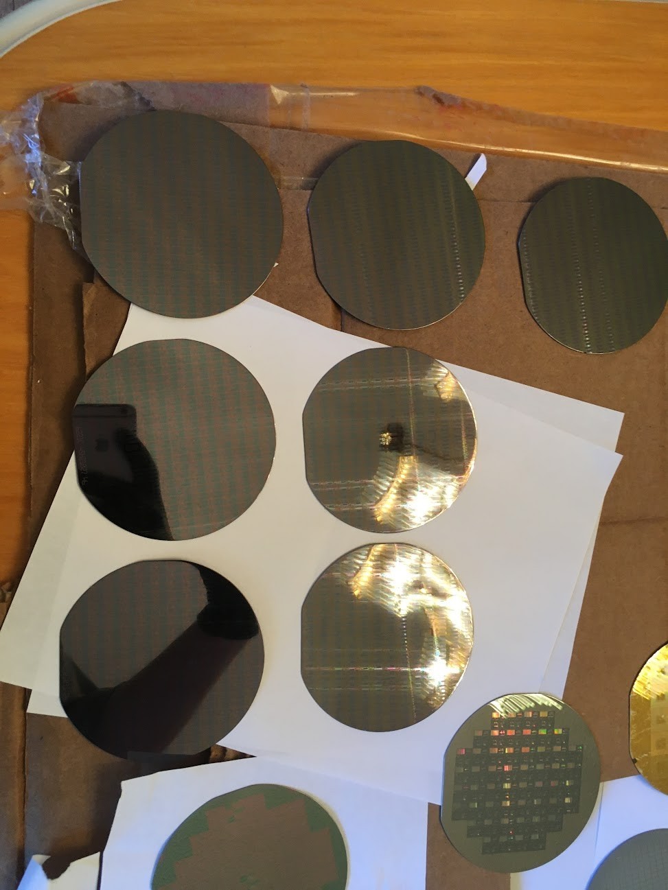 4″ Silver ? Unknown Silicon Wafer 1980s Extremely Rare Silver Wafer Vintage CPU