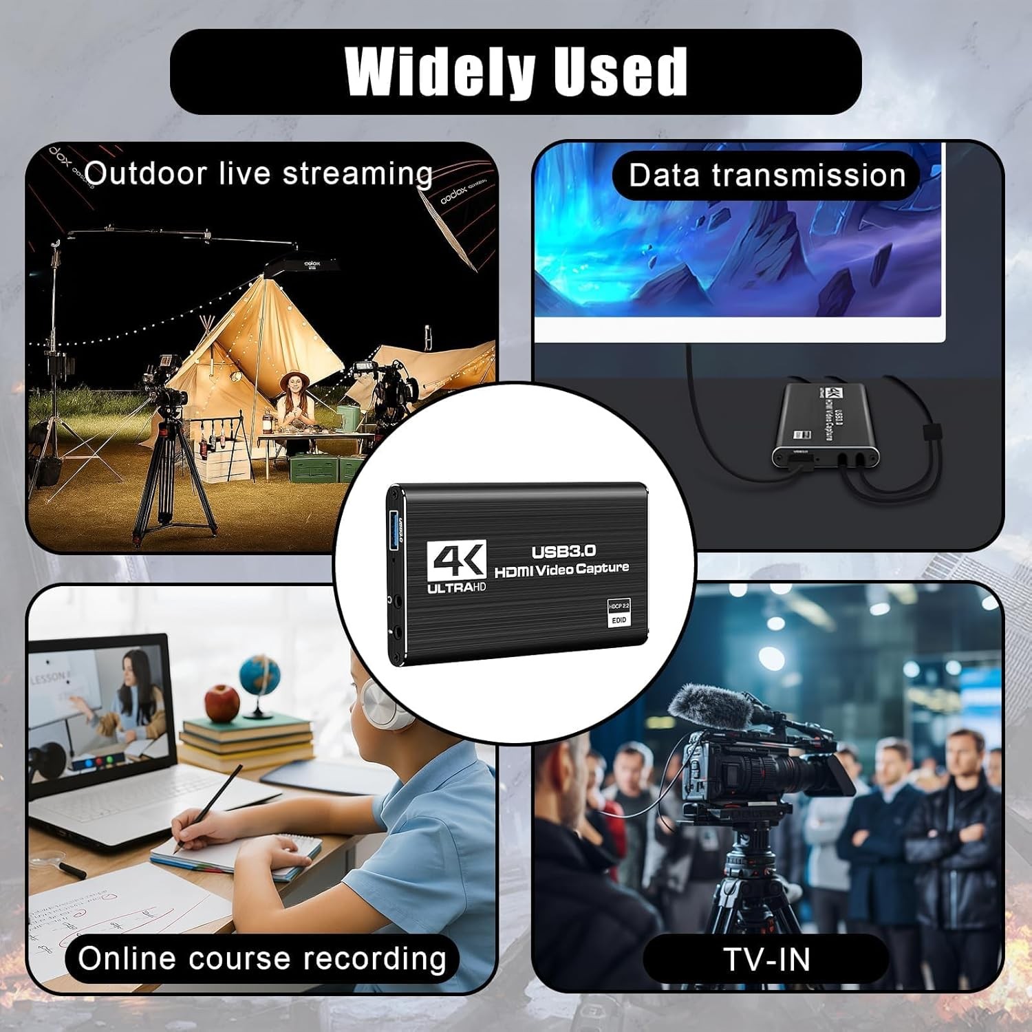 4K Audio Video Capture Card USB 3.0 HDMI Video Capture Device Full Recording