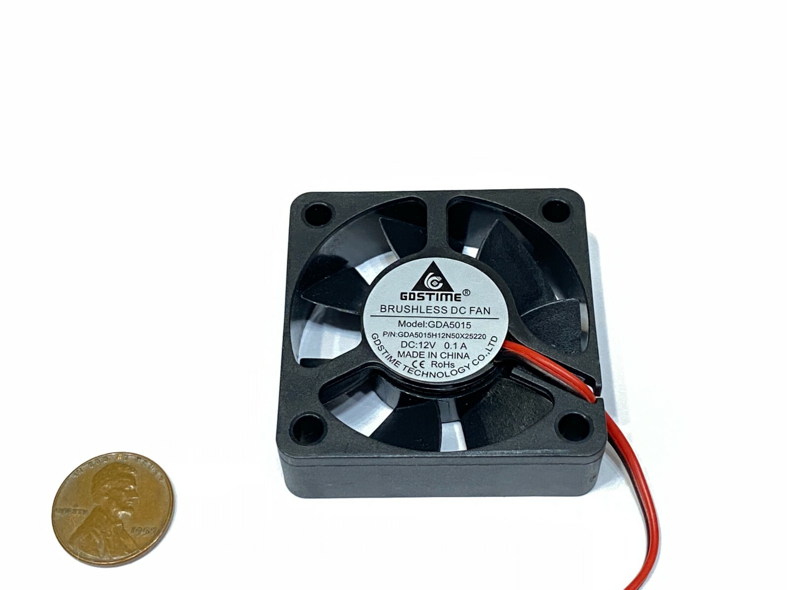 4 Pieces 12v 50mm x 15mm Cooling Fan Brushless Axial 5015 50x50x15mm 2Pin E34