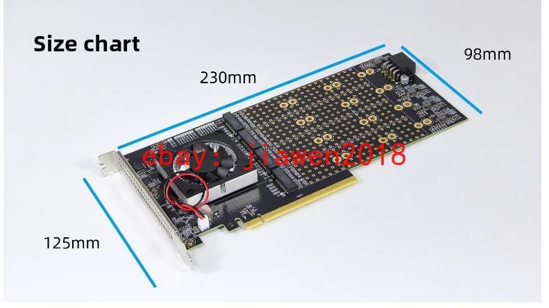 PEX8749 8Ports M.2 NVMe SSD PCI-E X16 PLX8749 Adapter M.2 IT Mode ZFS TrueNAS US