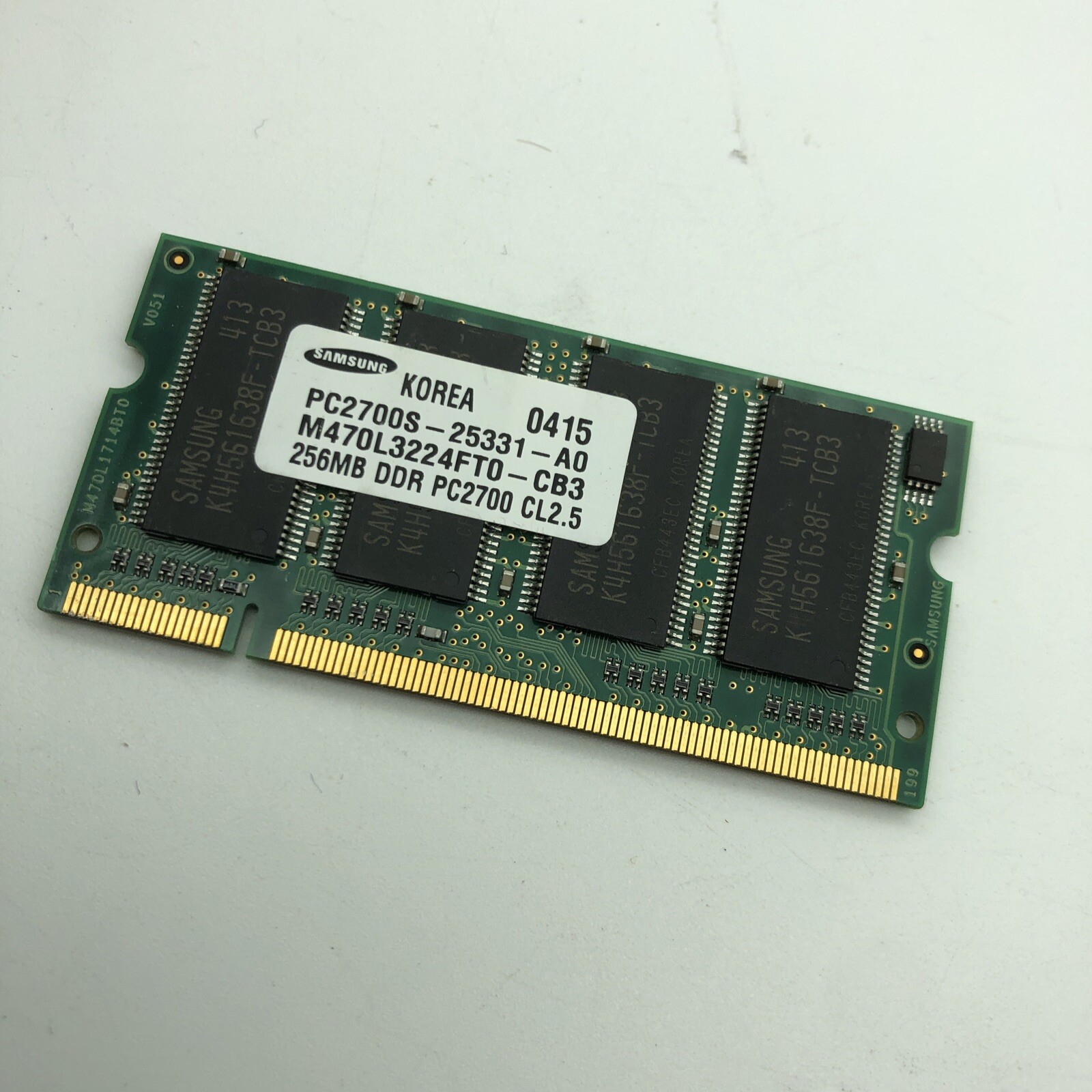 256MB PC-2700 DDR333 SoDimm Samsung Compaq Notebook Ram CL2.5 333Mhz PC2700S