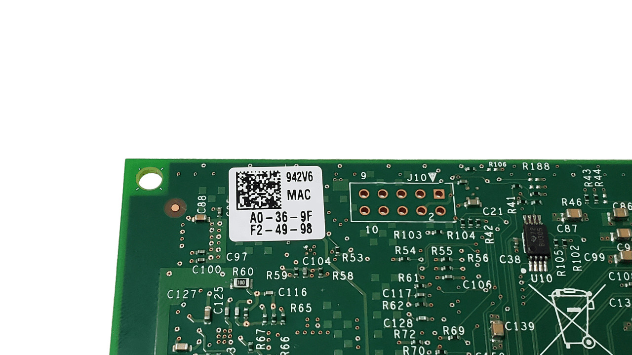 Dell 942V6 Intel X520-DA2 Dual Port 10Gb Network Adapter HH Bracket No SFP