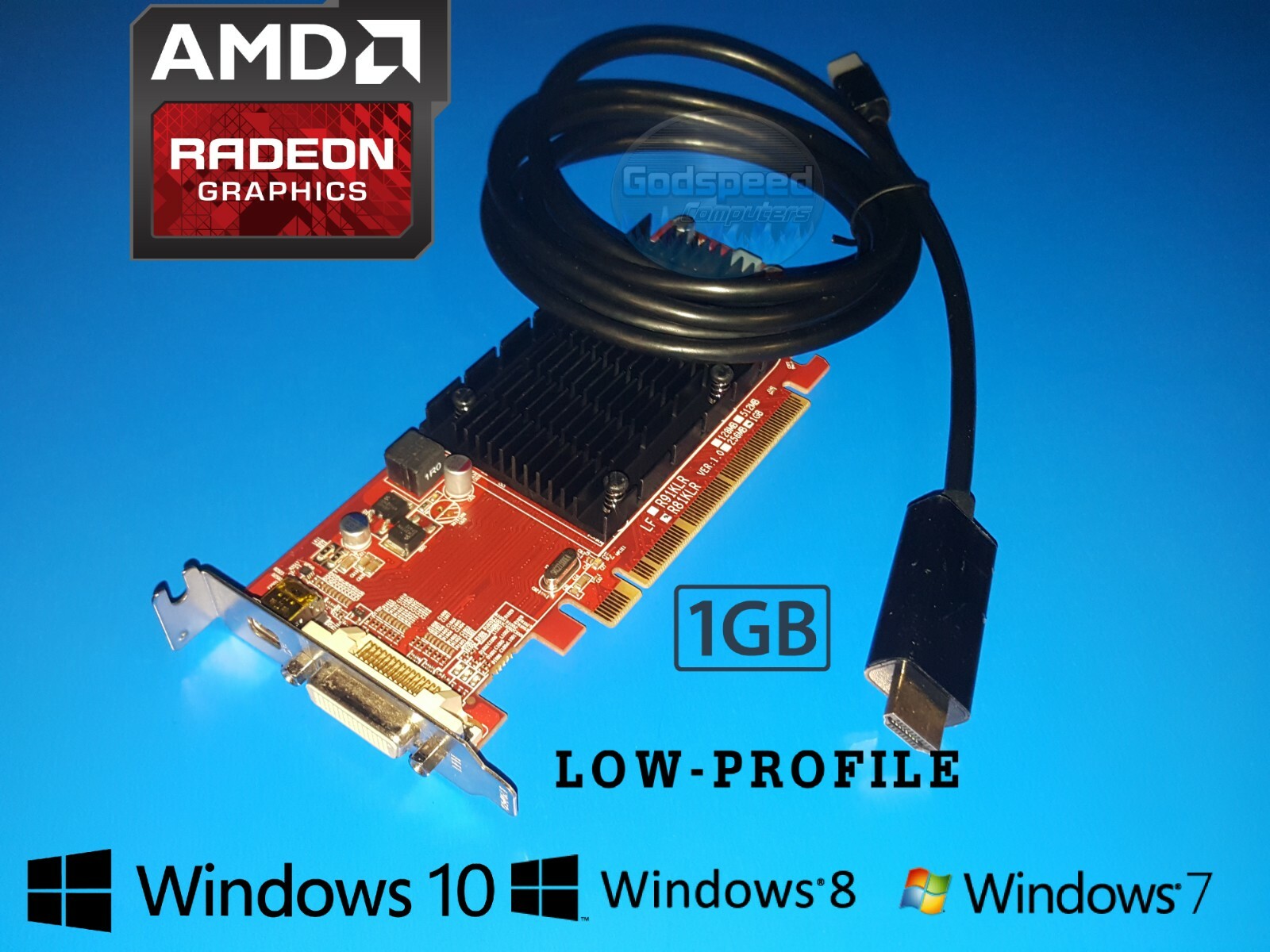 Dell Inspiron 3250 3268 3647 660s 620s SFF 1GB VIDEO CARD + 6′ DP to HDMI Cable