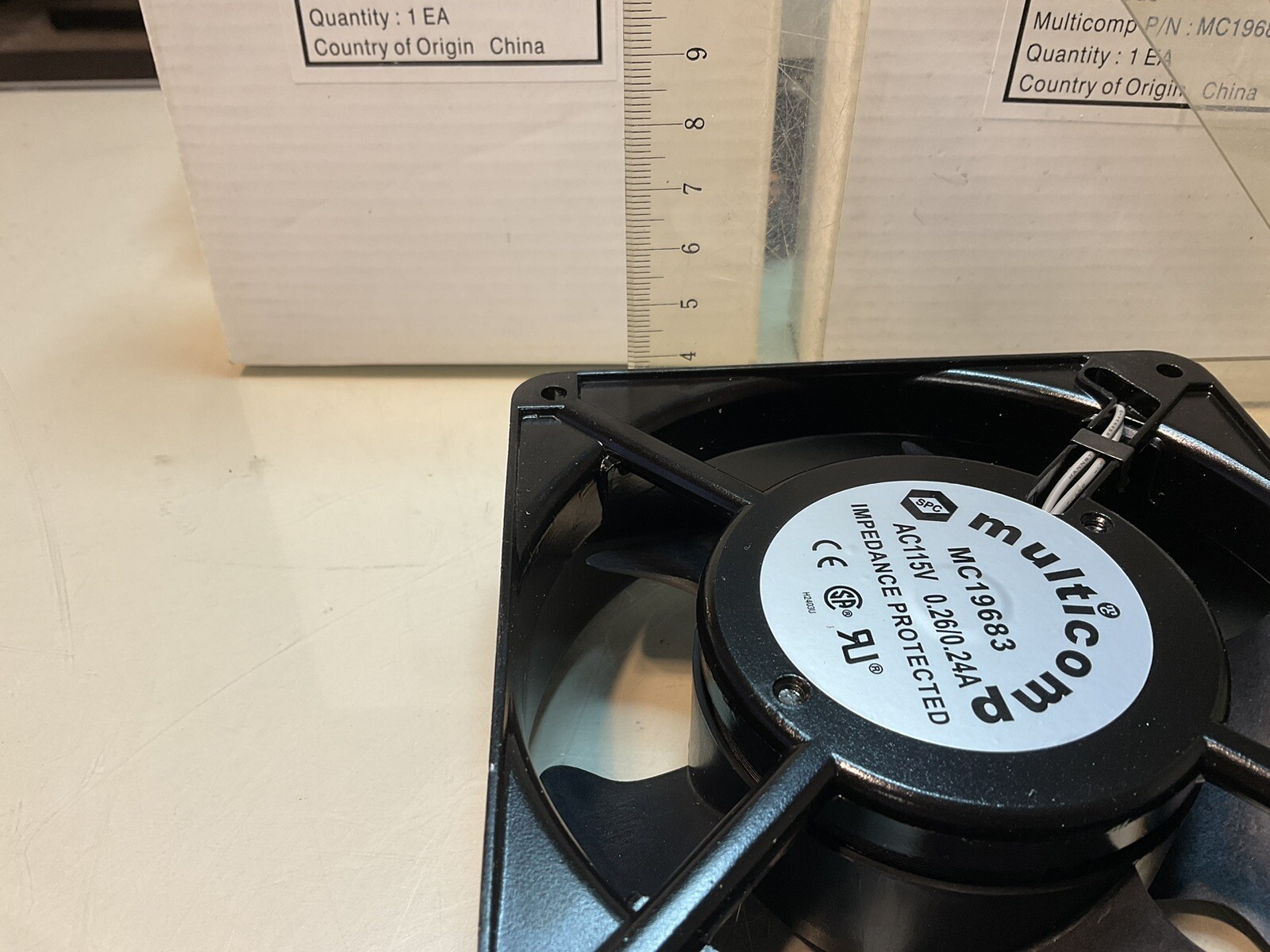 MULTICOMP MC19683 AC115V 0.26/0.24A IMPEDANCE PROTECTED METAL FAN