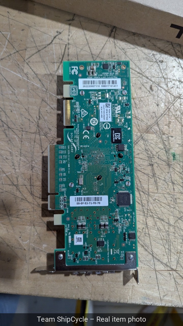Solarflare XtremeScale X252225GPlus Dual Port 25 Gigabit SFP28 PCIe NIC G2U