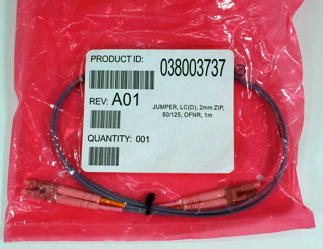 1M/3.2ft LC-LC DUPLEX 10Gb Amphenol 50/125 µm OM2 Multimode fibre optic cable