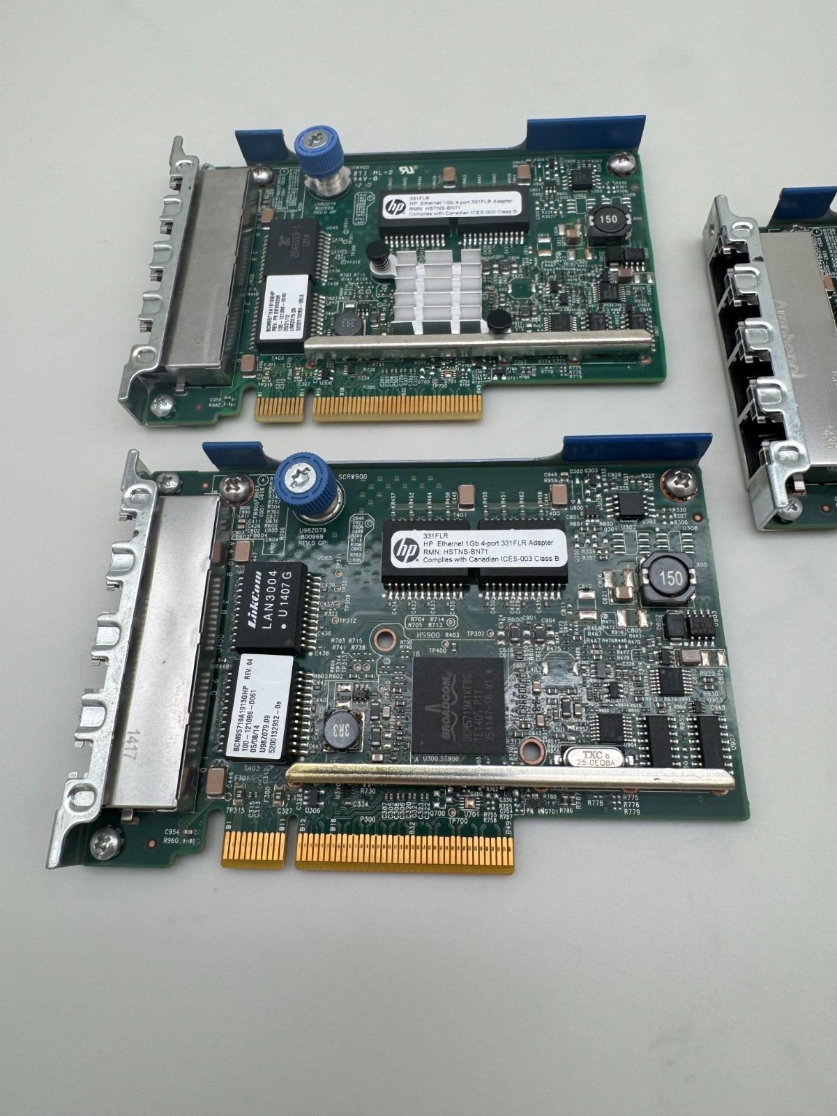 HP 331FLR FlexibleLOM 4-Port Gigabit Ethernet Adapter 629133-002 Lot of 3