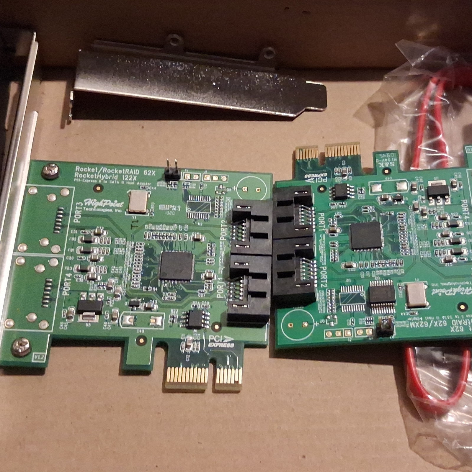 HighPoint RocketRAID 62X SATA II 4-Port PCIe x1 RAID Controller Card RAID 0/1/10