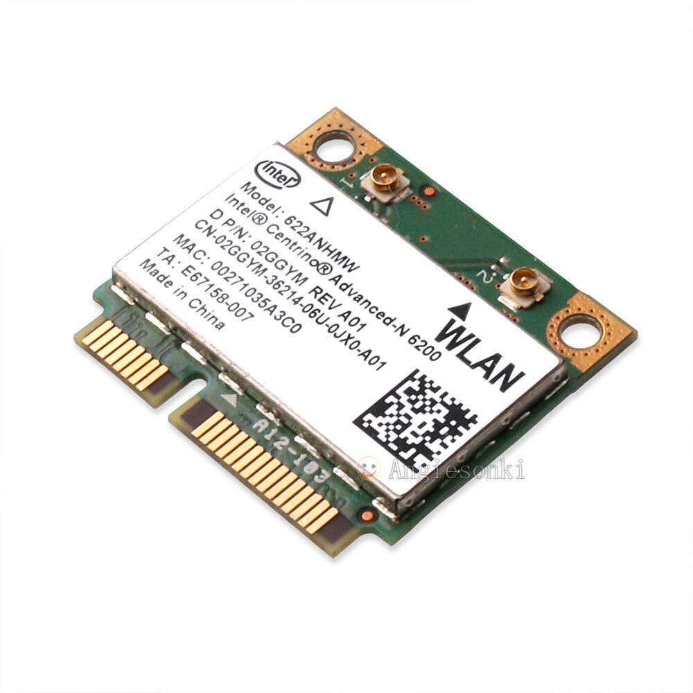 INTEL 6200 ADVANCED-N Dual Band 2.4/5Ghz 622ANHMW Laptop WiFi Card DELL 2GGYM