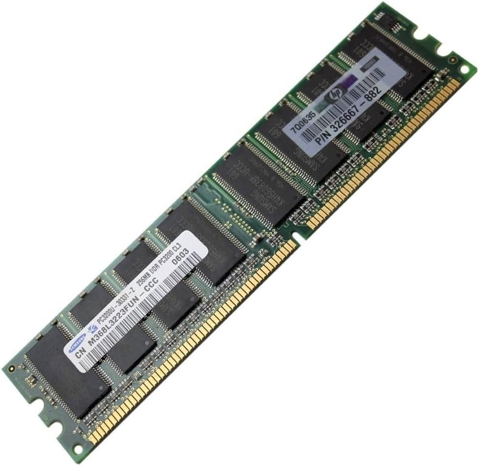 Samsung 256MB PC3200 DDR-400 CL2.5 184-Pin DIMM Memory Module Mfr P/N M368L3223