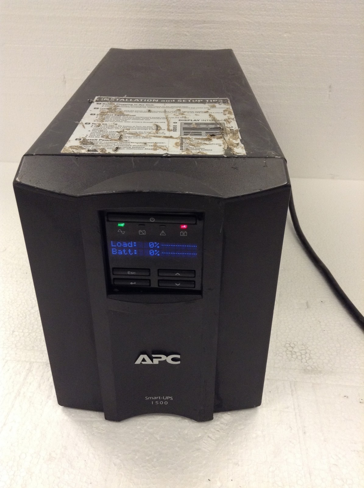 APC Smart-UPS 1500 SMT1500 1440VA 980W USB UPS Power Supply No Batt FREE SHIP