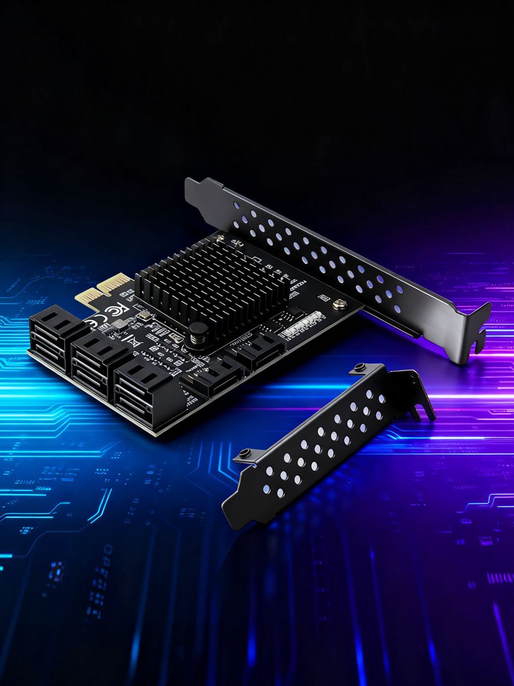 8-Port SATA 3.0 PCI Express Expansion Card PCI-E Controller 6G Adapter for HDDcD