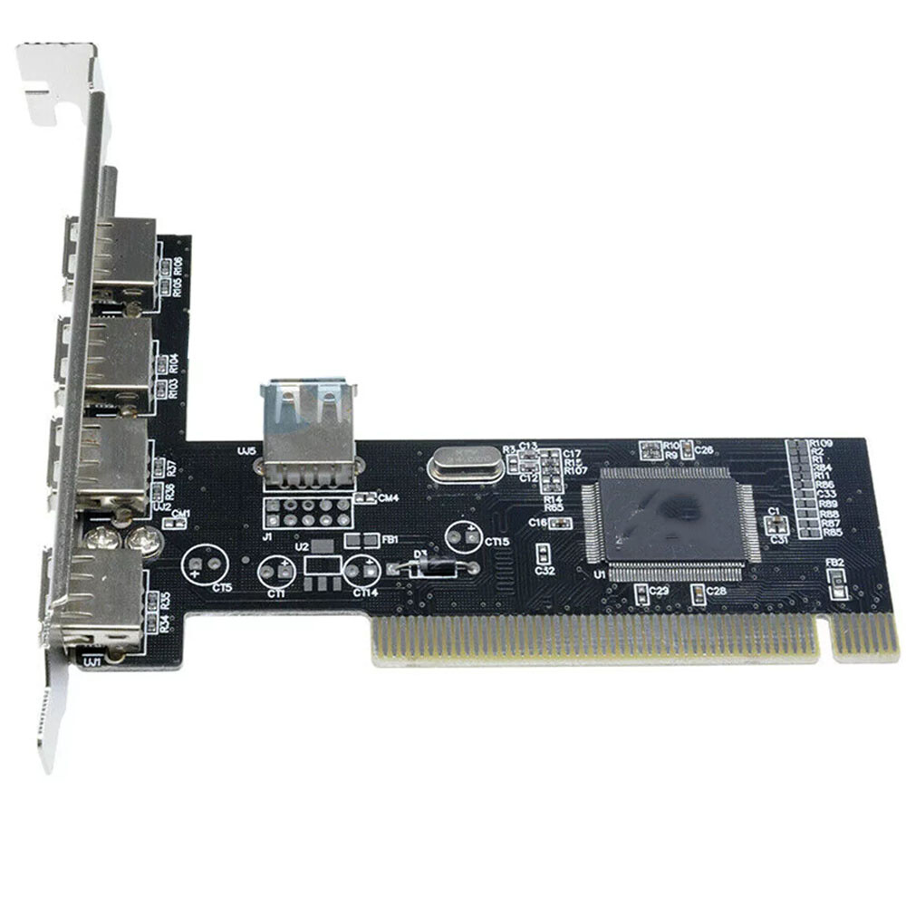 2PC PCI 32bit to 4+1 ports USB2.0 Expansion Controller Card PCI 5x USB2.0 HOT