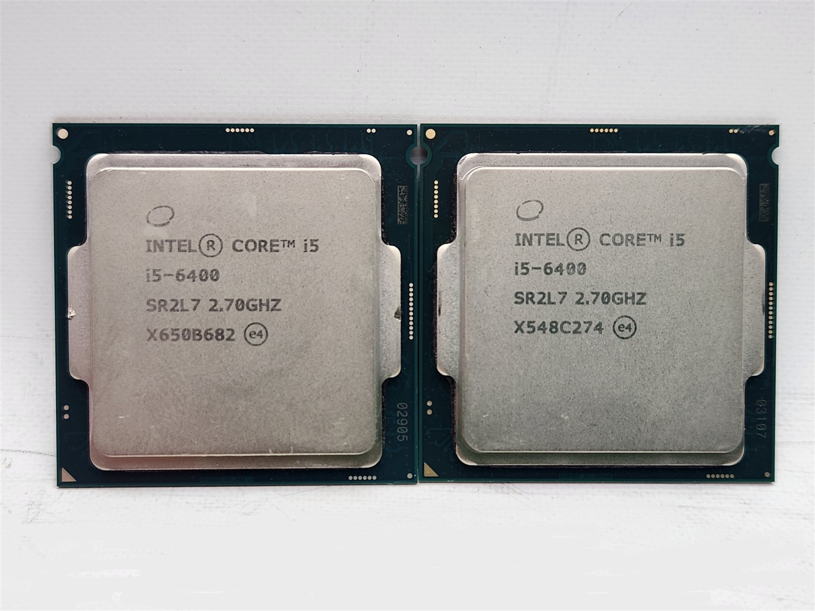 Lot of 2 Intel Core i5-6400 2.7-3.3 GHz Skylake 4-Core CPU FCLGA1151 SR2BY/SR2L7
