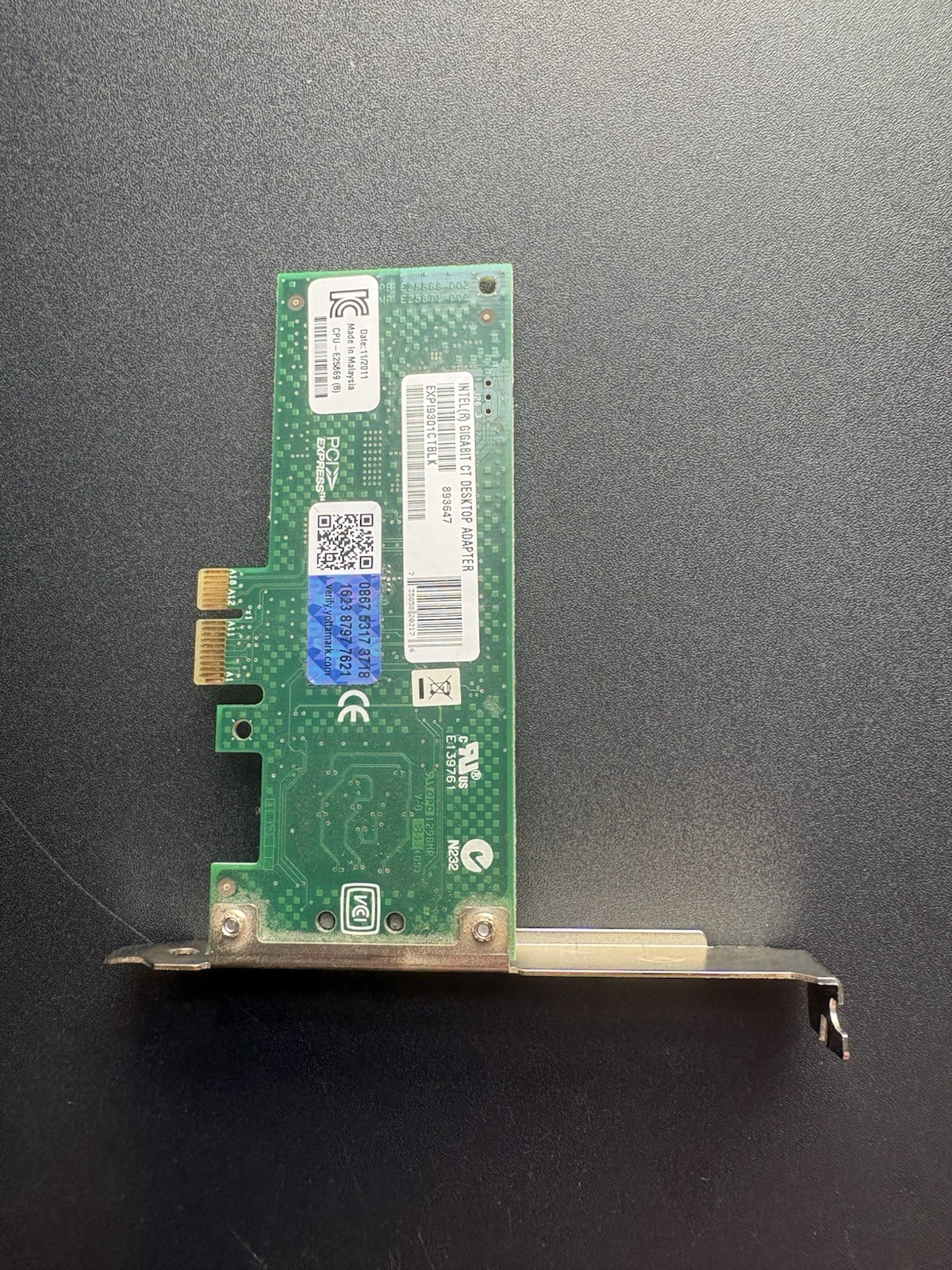 Intel Gigabit CT Desktop Adapter PCIe RJ-45 Network Card EXPI9301CTBLK