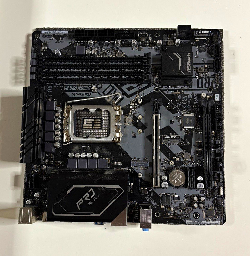 ASRock B660M Pro RS MicroATX LGA1700 DDR4 Motherboard w/ I/O Shield, M.2 Armor