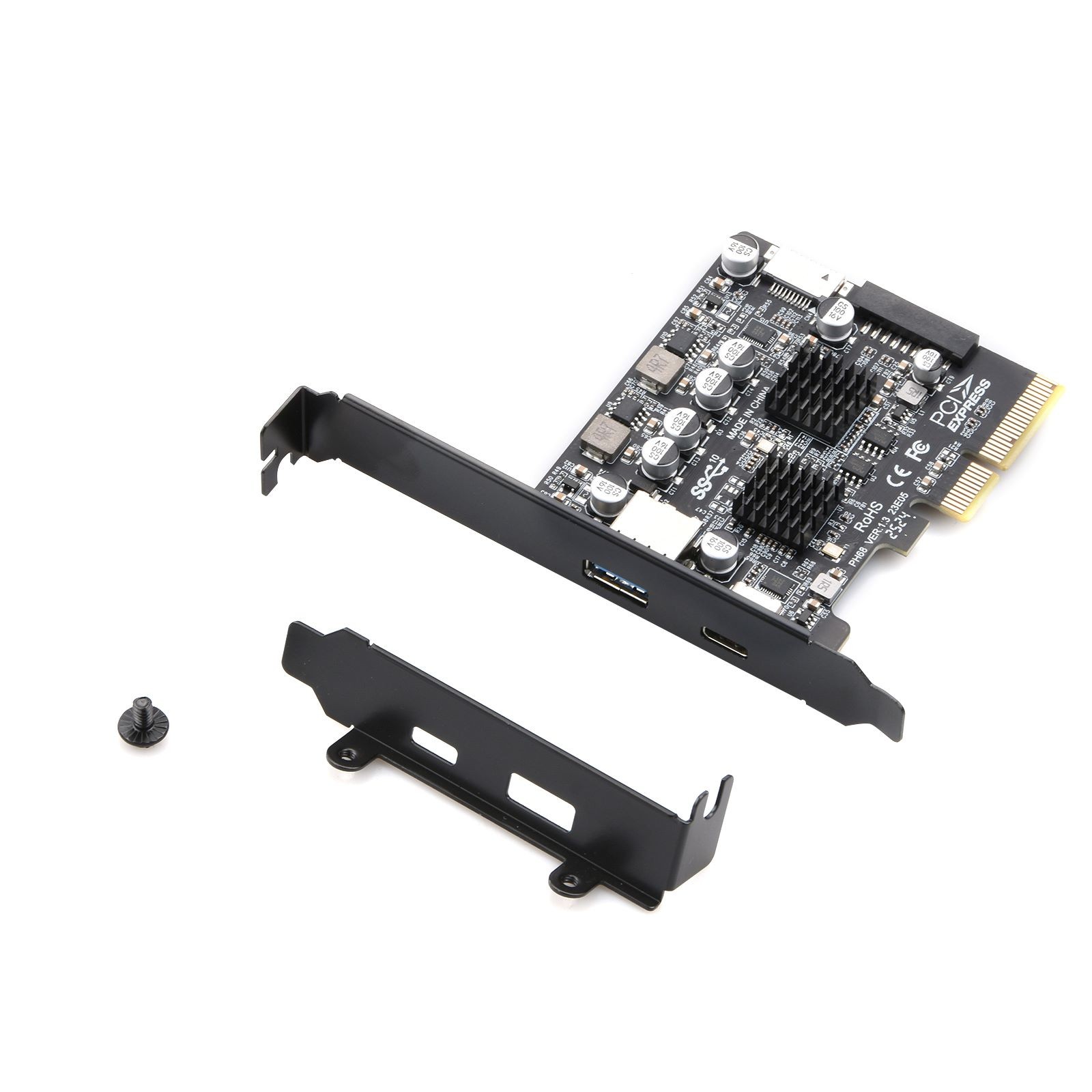 PCI-E X4/X8/X16 To USB 3.2 Gen2 Adapter 10 Gbps Expansion Card Brand New