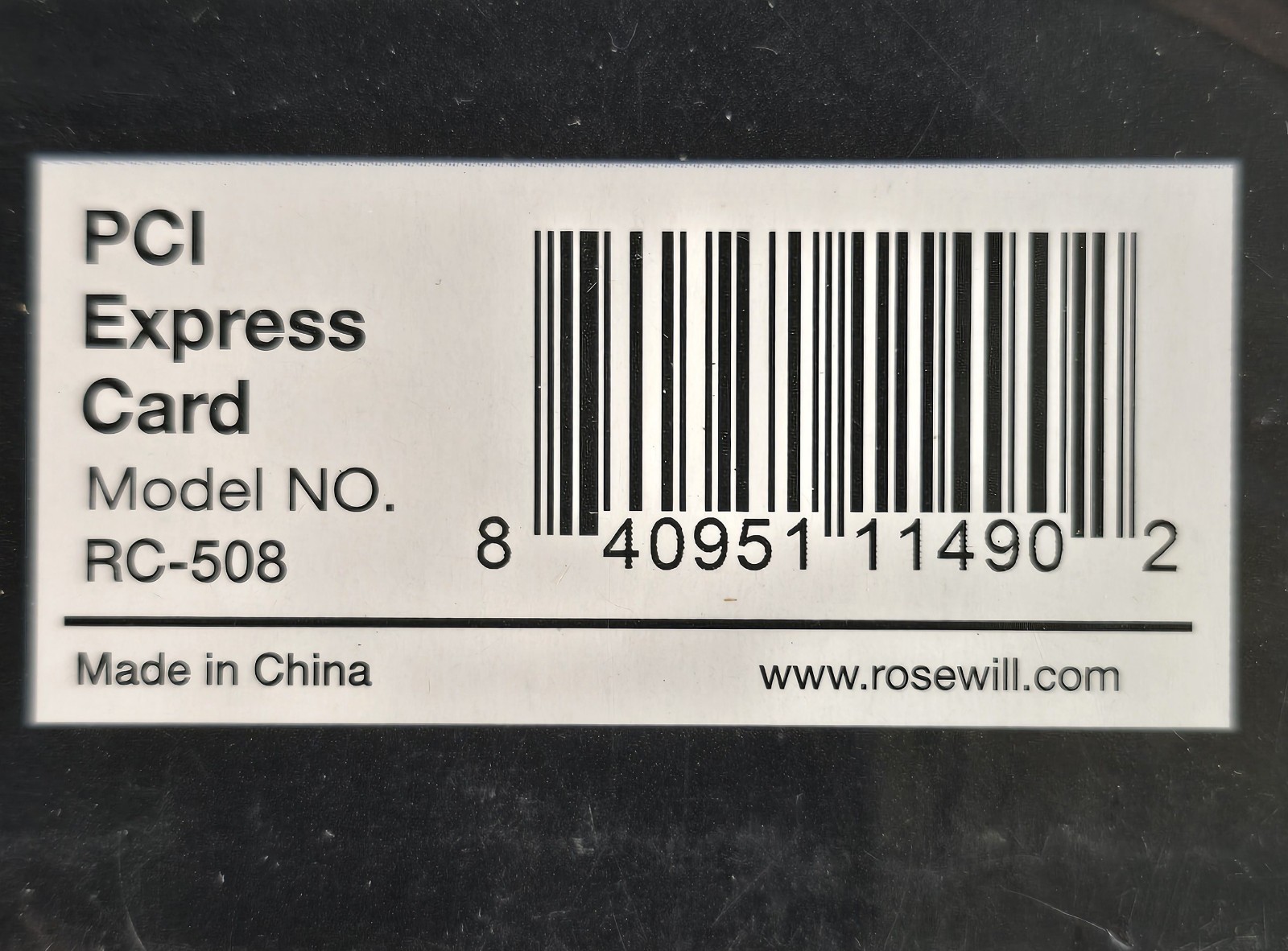 Rosewill RC-508 USB 3.0 PCI Express Card 4-Port External PCIe Renesas Sealed