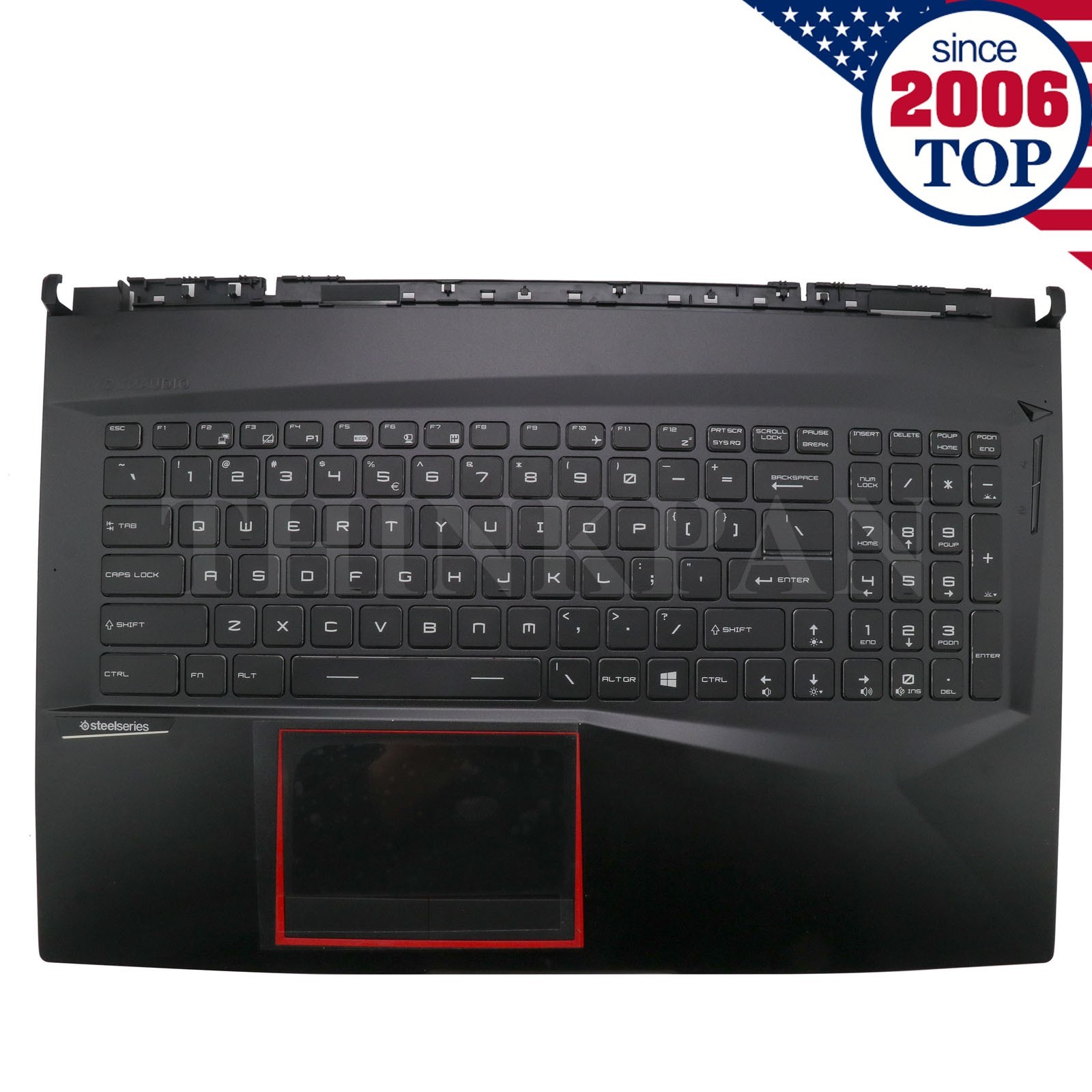 New For MSI GE75 MS-17E1 9S Upper Case Palmrest W/Touchpad RGB Backlit Keyboard