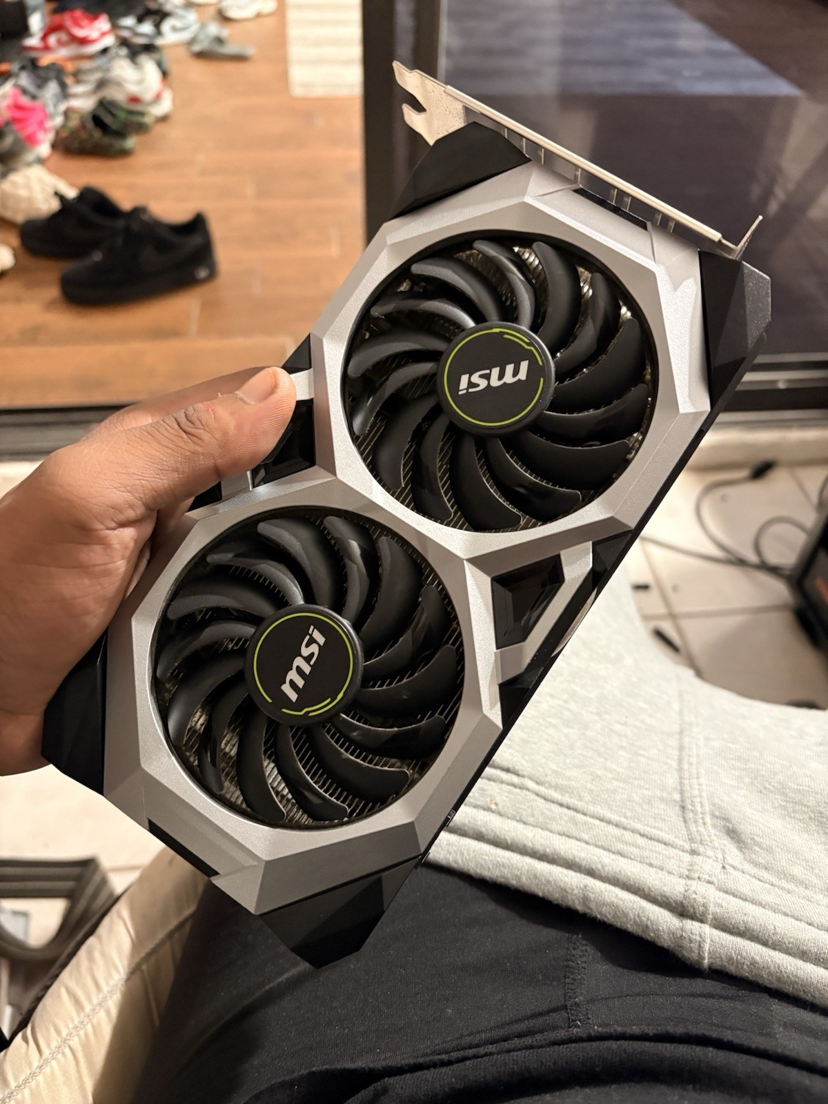 MSI Dual Fan Graphics Card Black/Silver PCI Express Fan with Heatsink Cooling