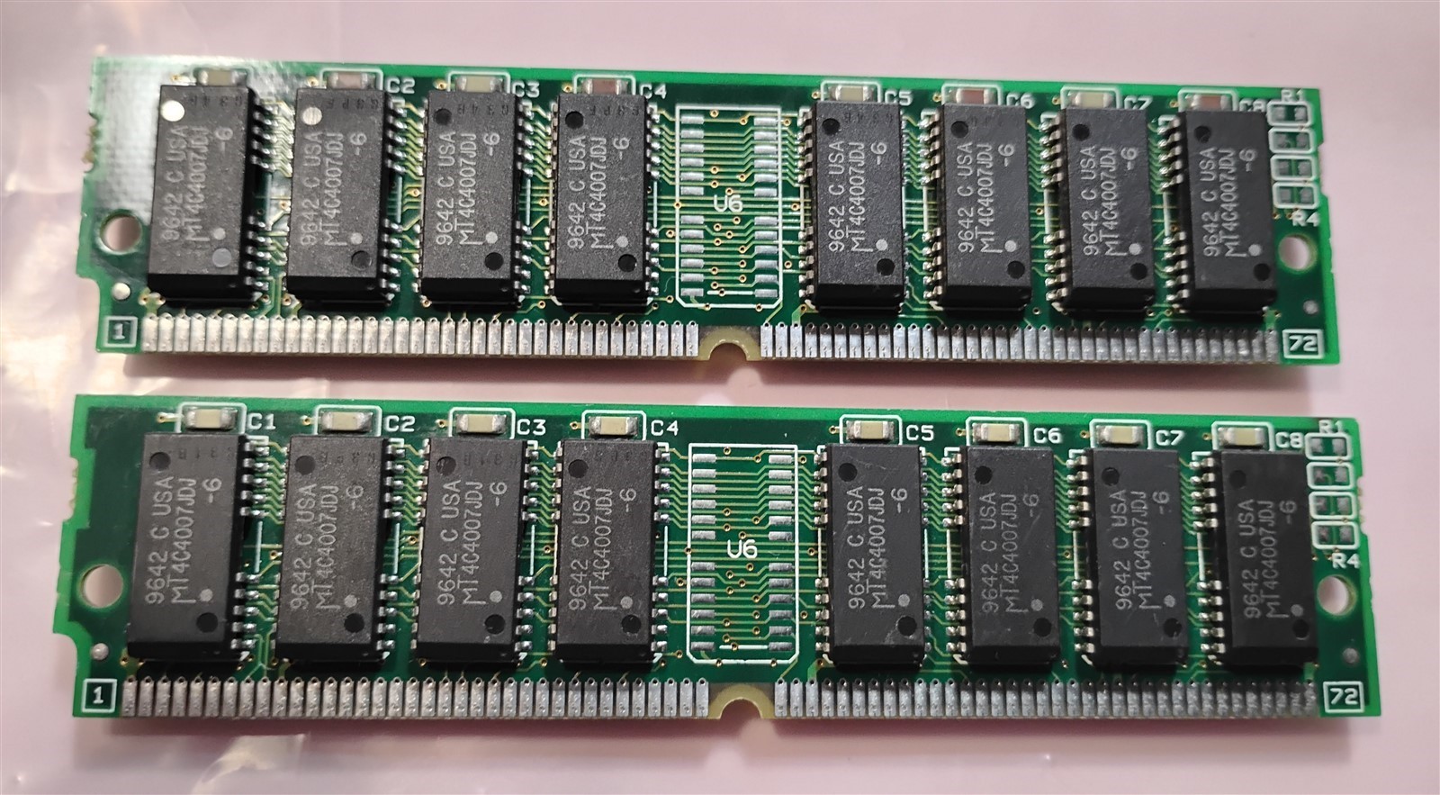 16MB Kit 2x8MB 72-pin EDO SIMM 60ns Non-Parity Dual Rank 2Mx32 5V 16-Chip RAM