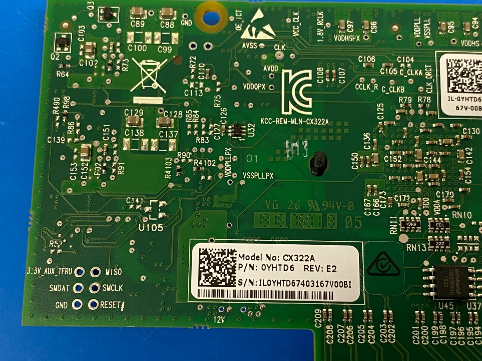 Dell CX322A Mellanox Connectx-3 2-Ports 10GbE PCI-E Network Adaptor YHTD6