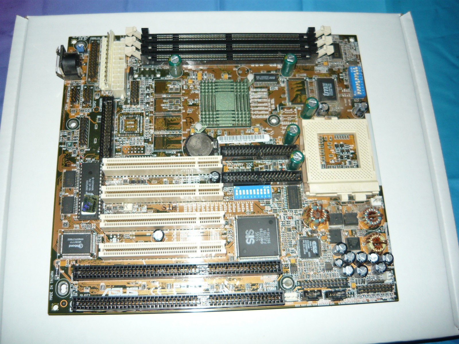 Vintage Asus P5S-B Super Socket 7 SiS 530 Motherboard Onboard Video Used Good