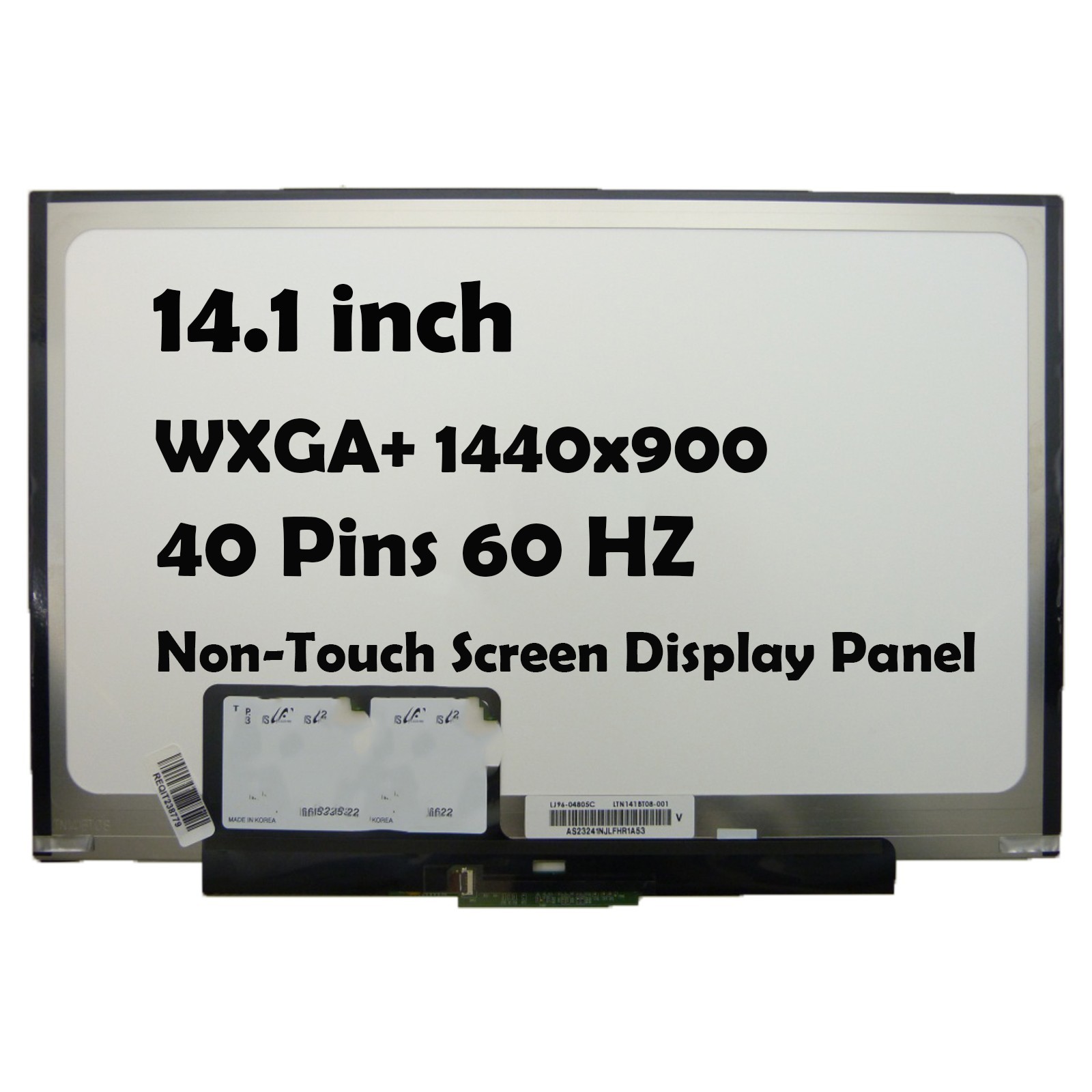 14.1″ for Thinkpad T400S T410S 1440×900 40Pin LCD Non-Touch Screen Display Panel