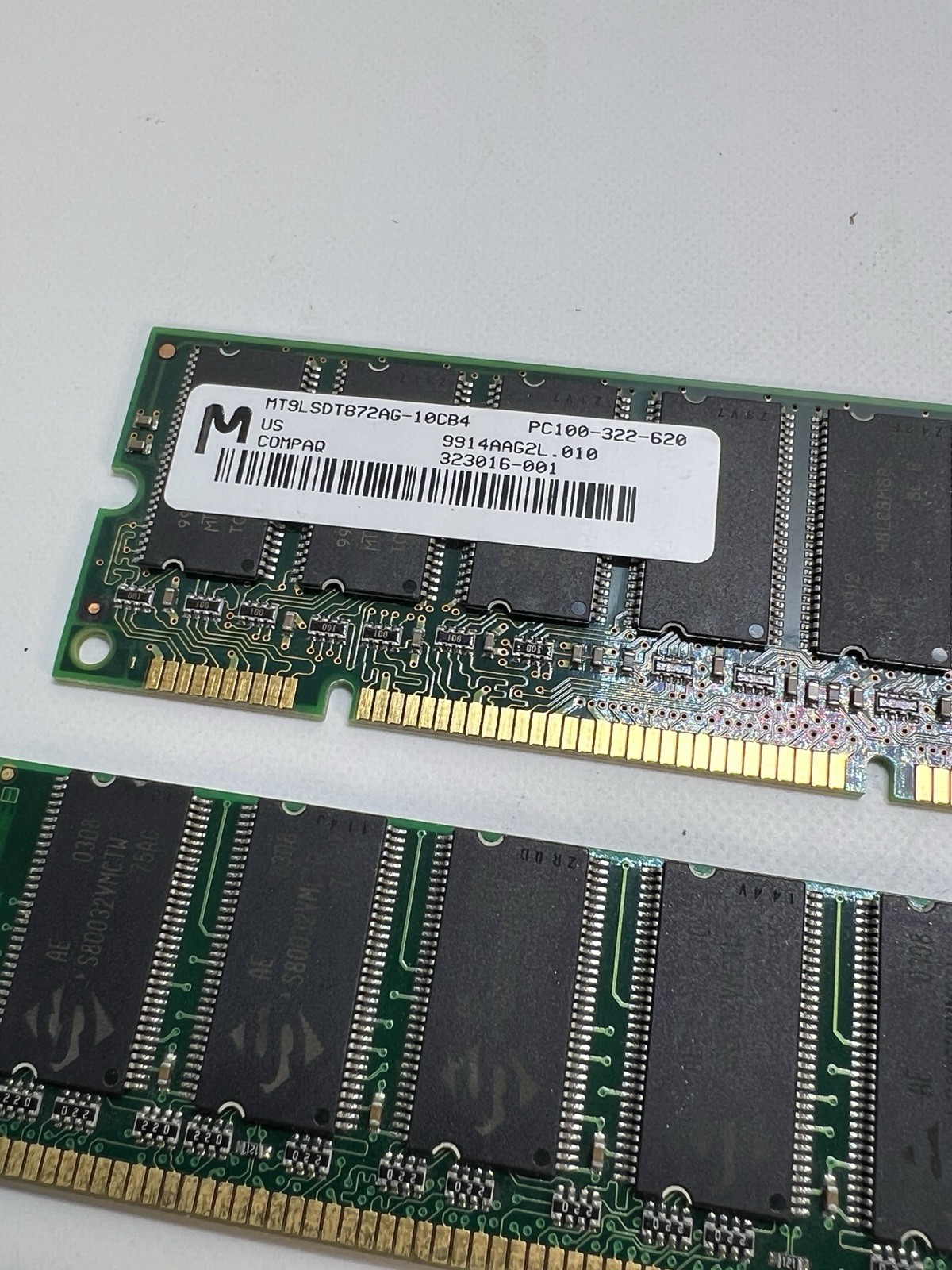Lot of 9 Vintage SDRAM Memory Modules Mixed Brands PC100 PC133 ECC