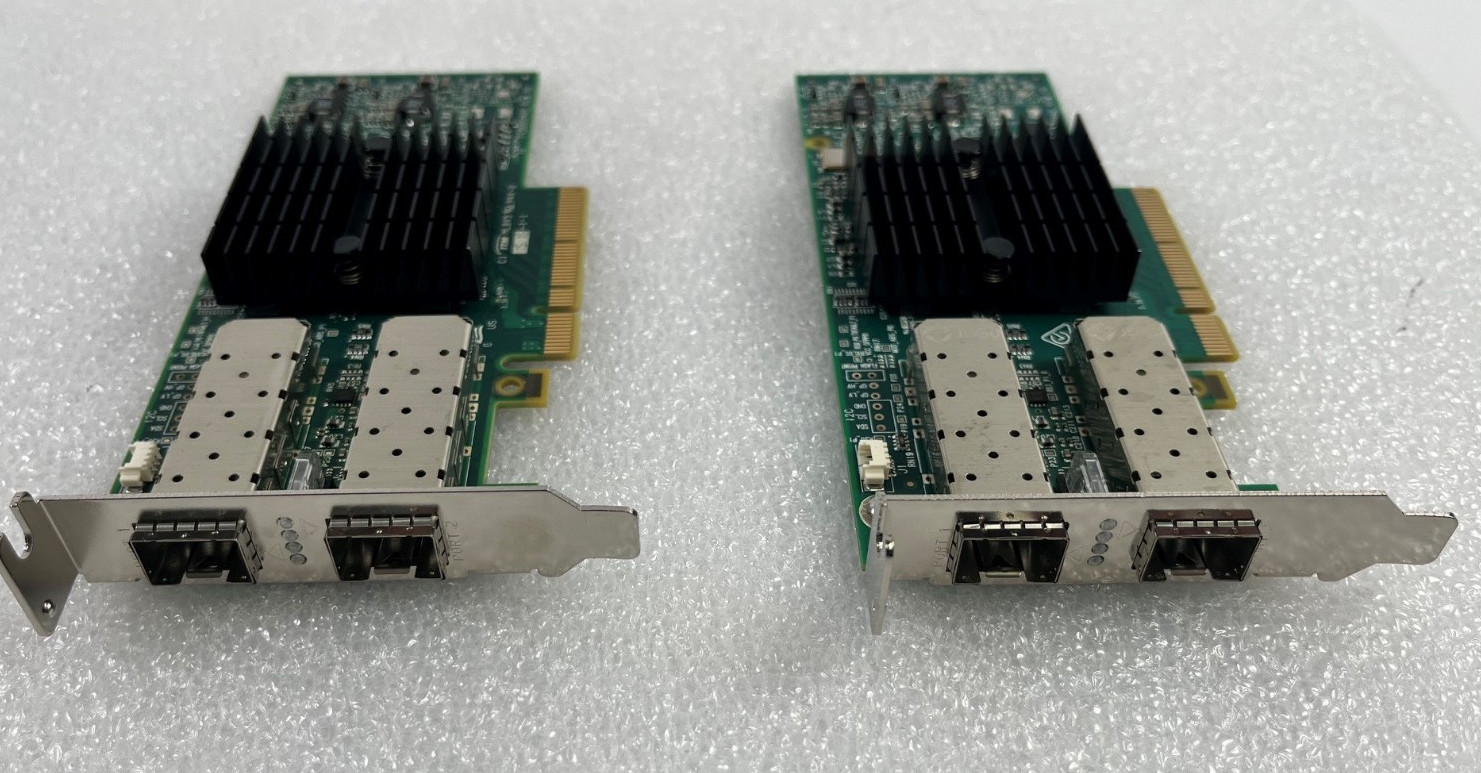 PAIR OF 2 MELLANOX CONNECTX-3 10Gb DUAL PORT SFP+ PCI ADAPTOR 00D9692- SET OF 2